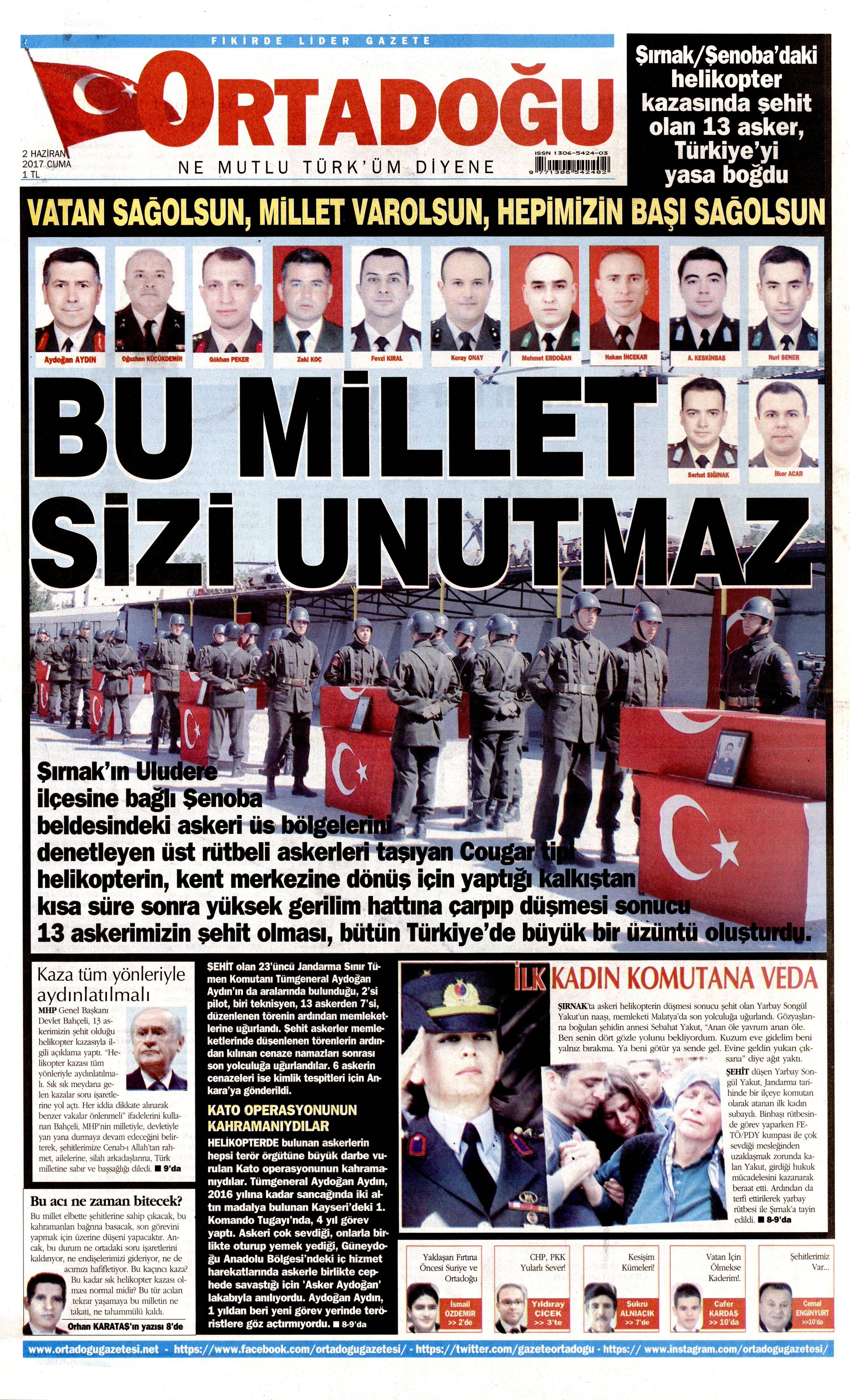 2 Haziran 2017 Cuma gazete manşetleri - 16