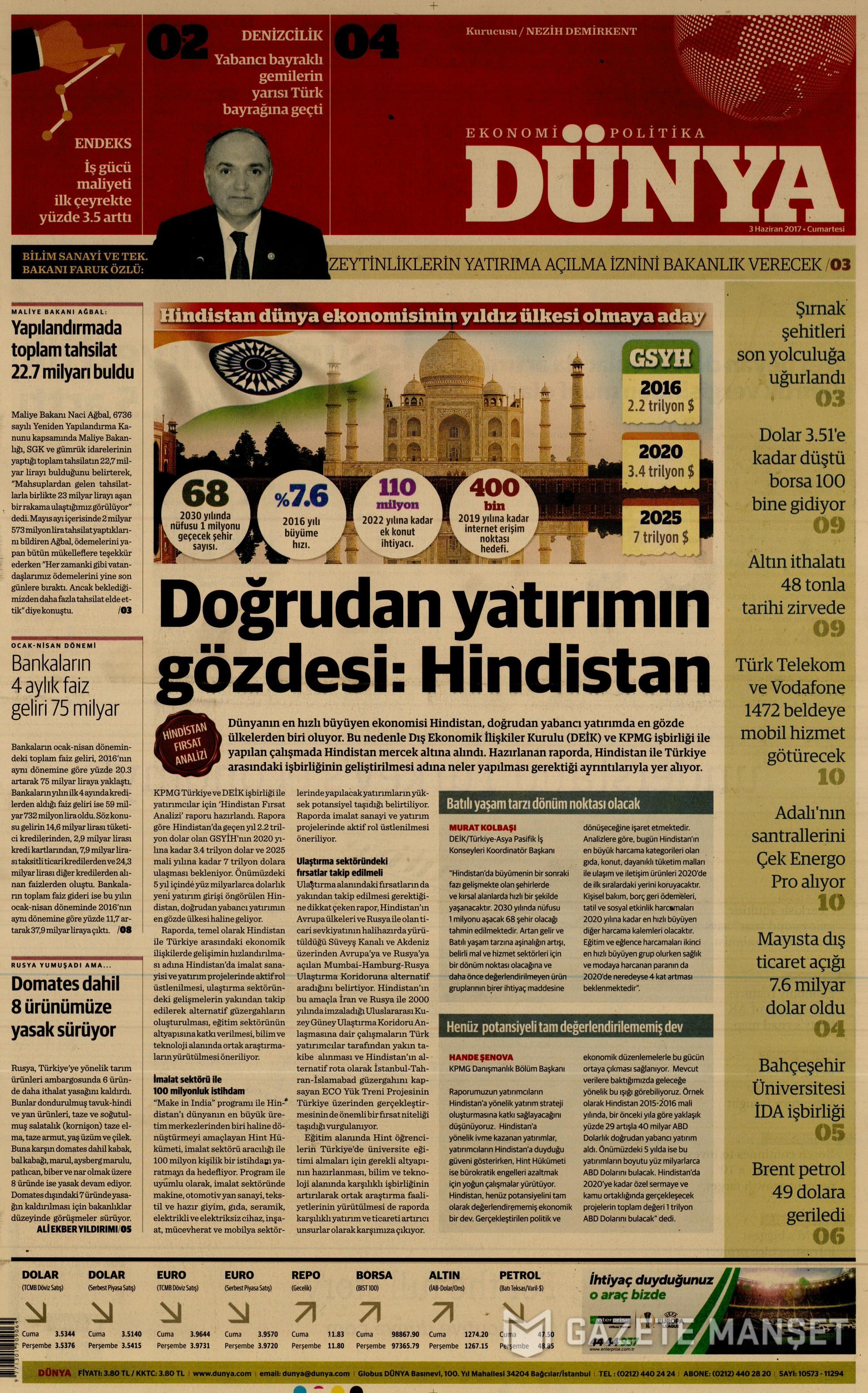 3 Haziran 2017 Cumartesi gazete manşetleri - 9