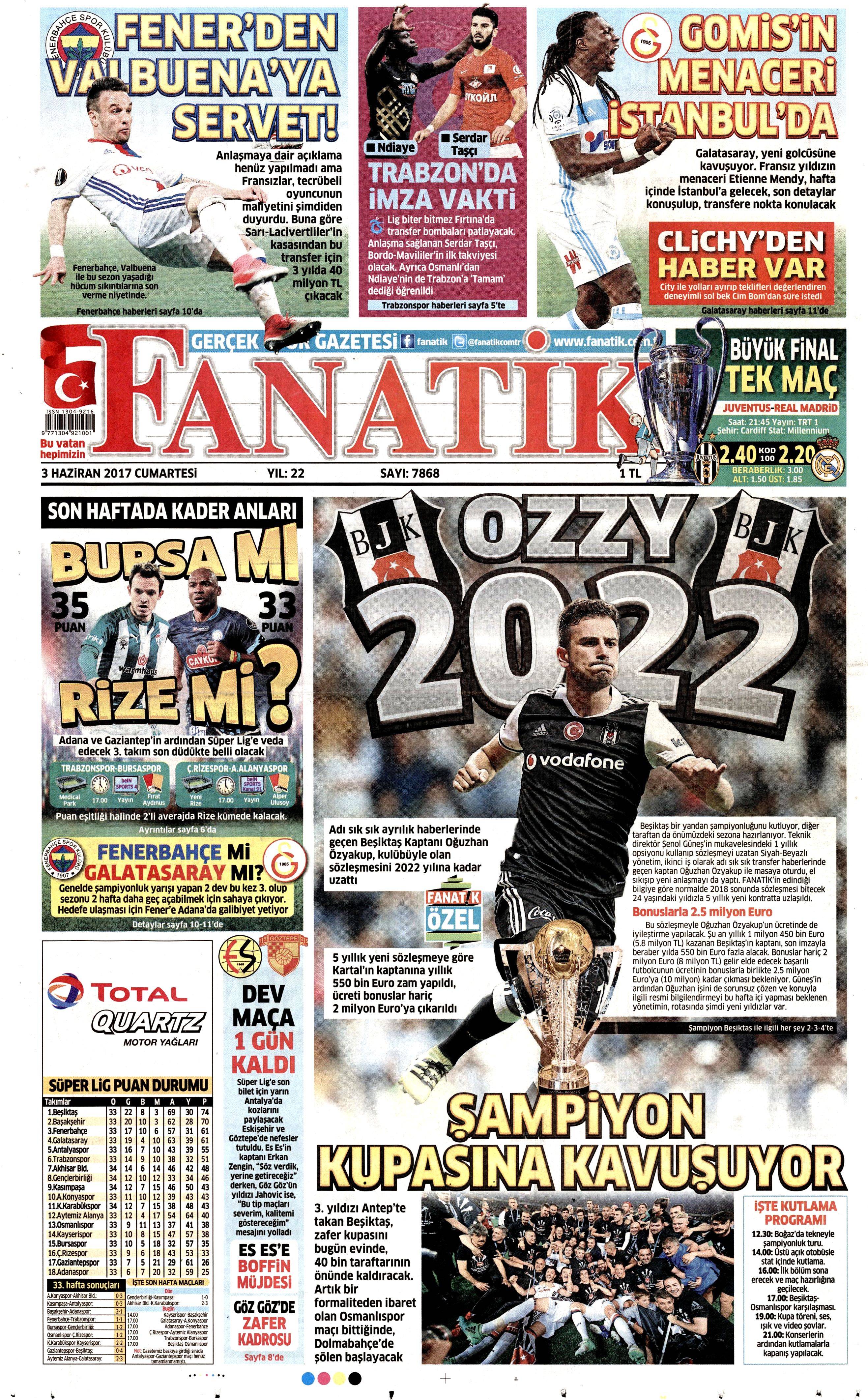 3 Haziran 2017 Cumartesi gazete manşetleri - 11