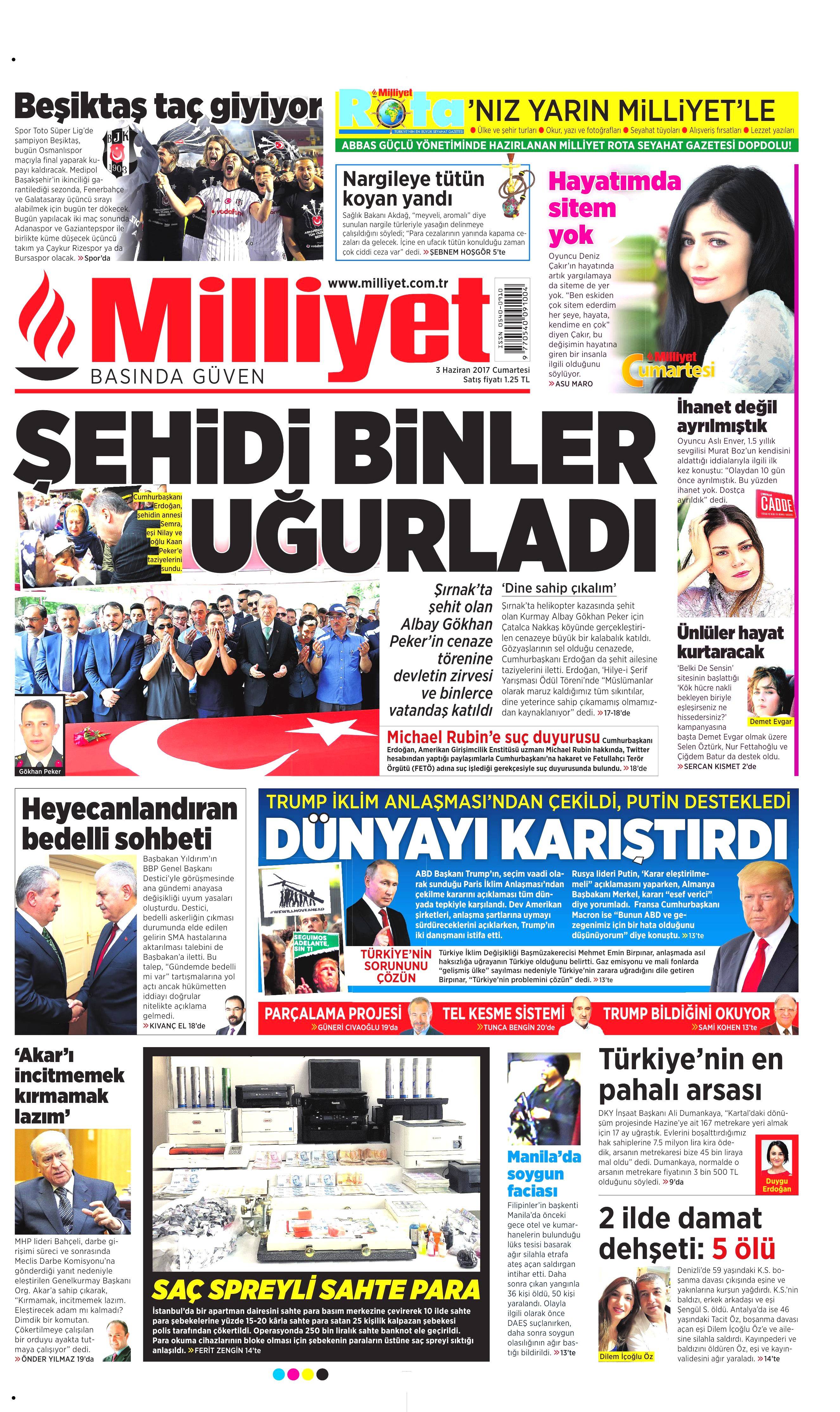 3 Haziran 2017 Cumartesi gazete manşetleri - 17