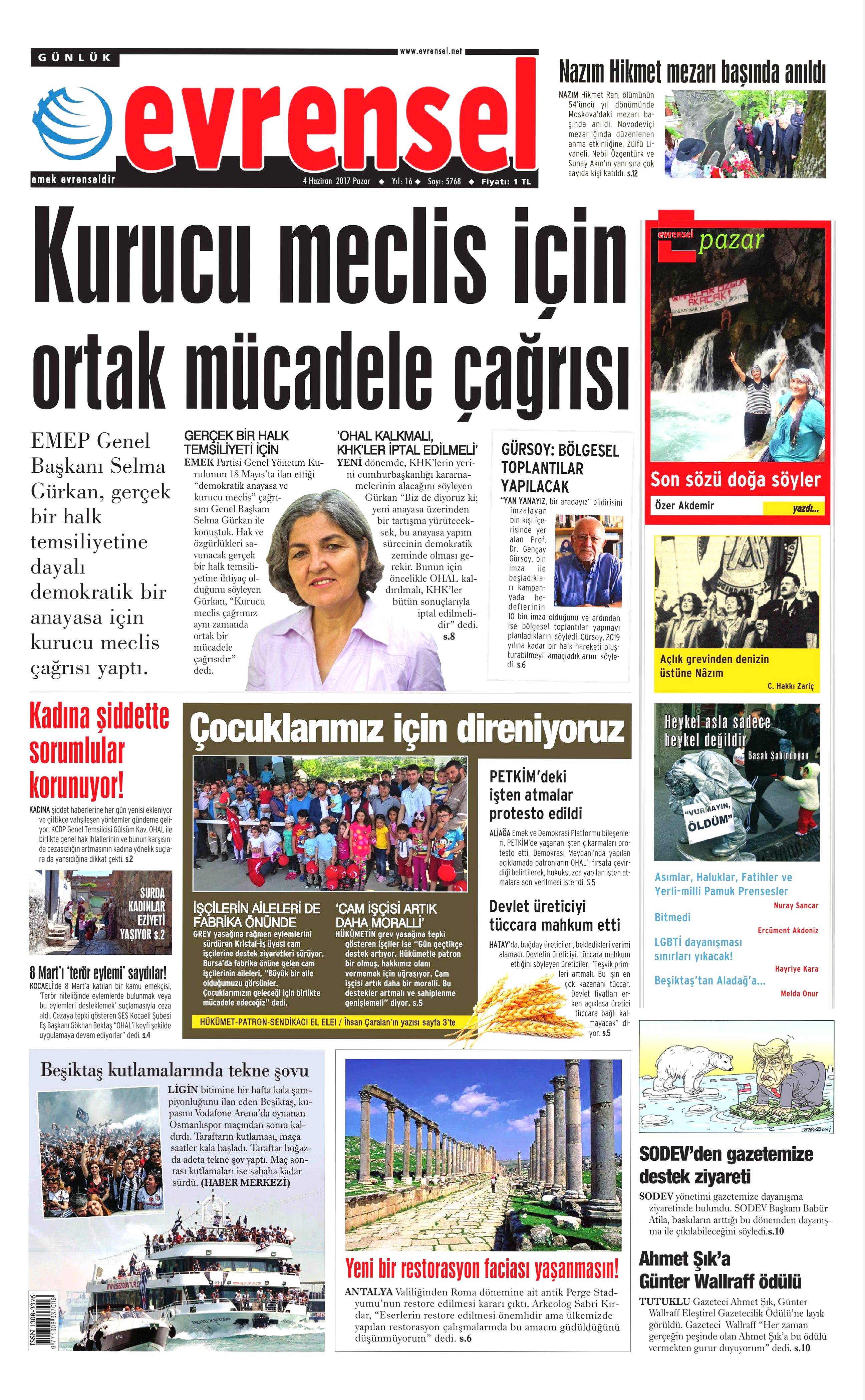 4 Haziran 2017 Pazar gazete manşetleri - 7