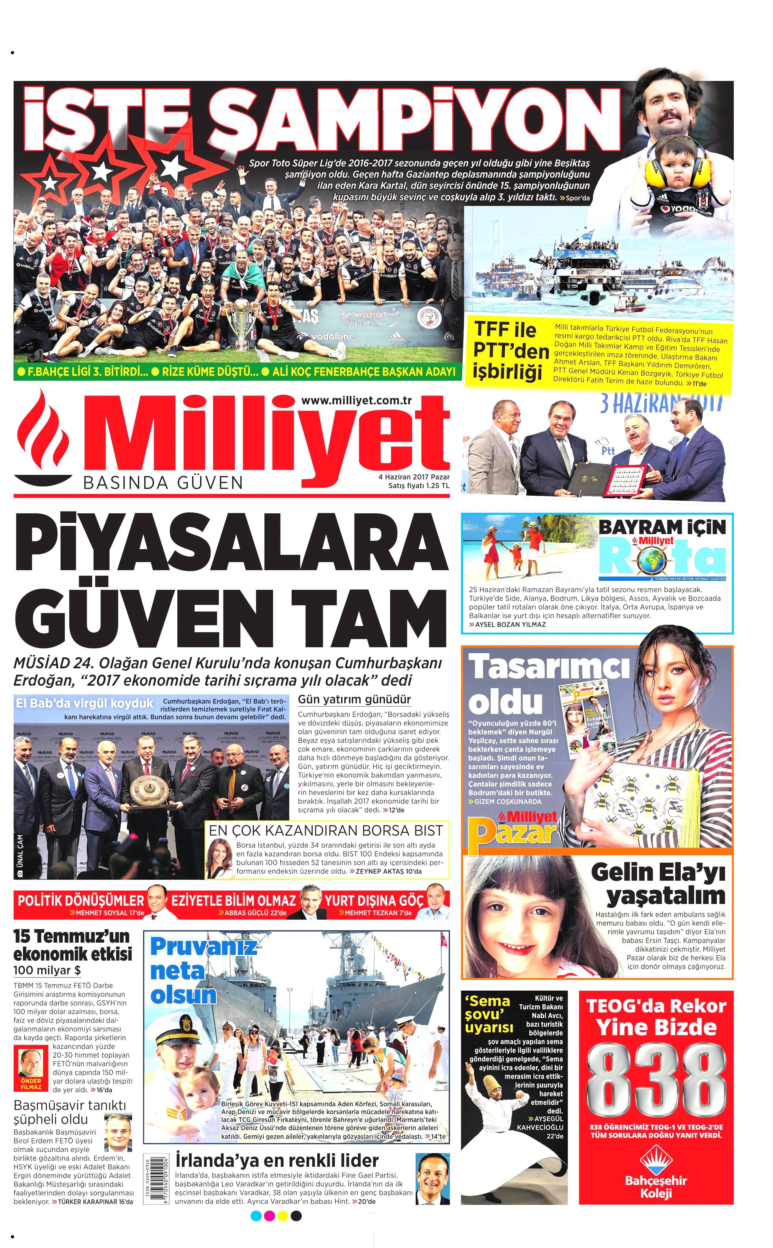 4 Haziran 2017 Pazar gazete manşetleri - 15