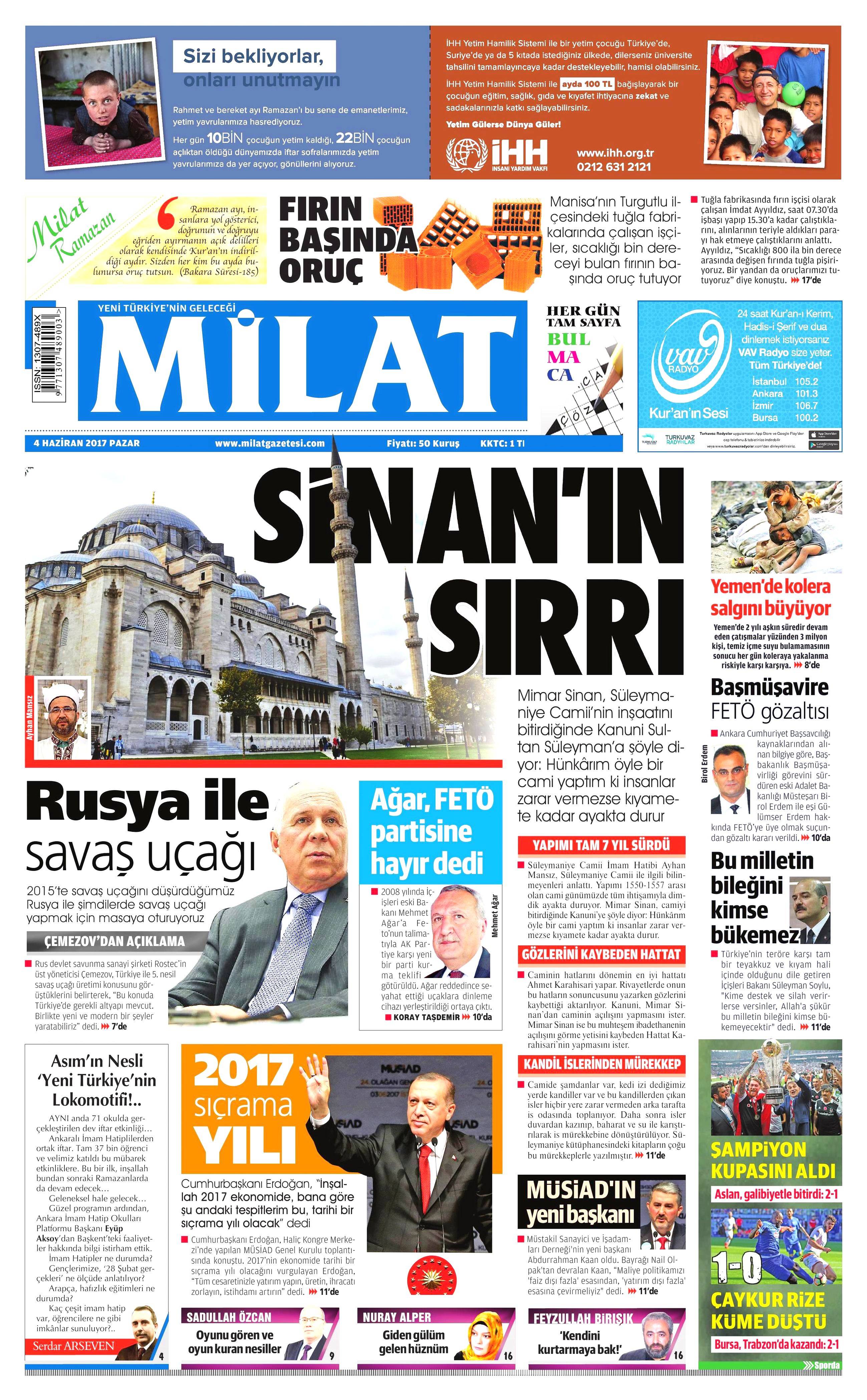 4 Haziran 2017 Pazar gazete manşetleri - 13