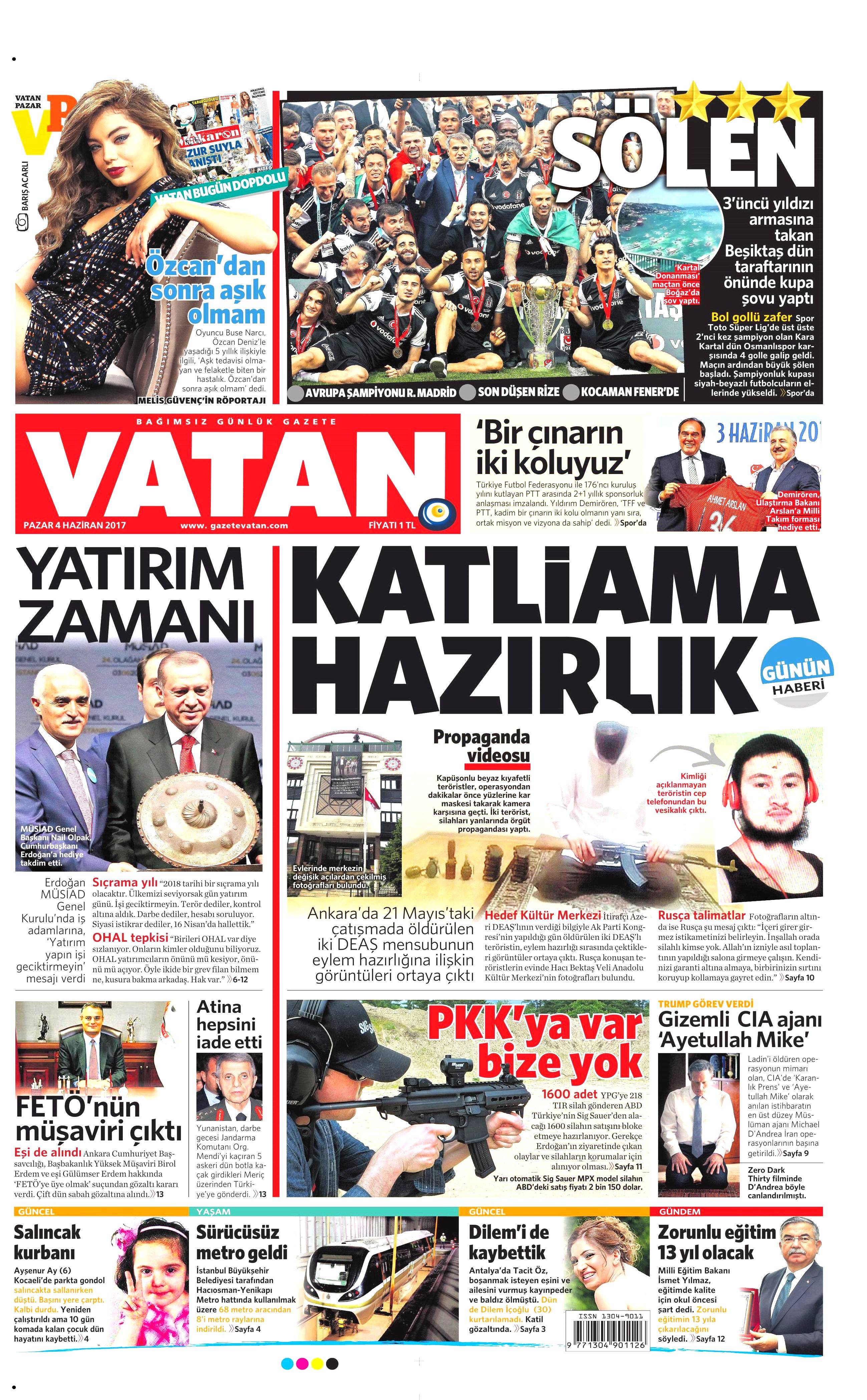 4 Haziran 2017 Pazar gazete manşetleri - 23