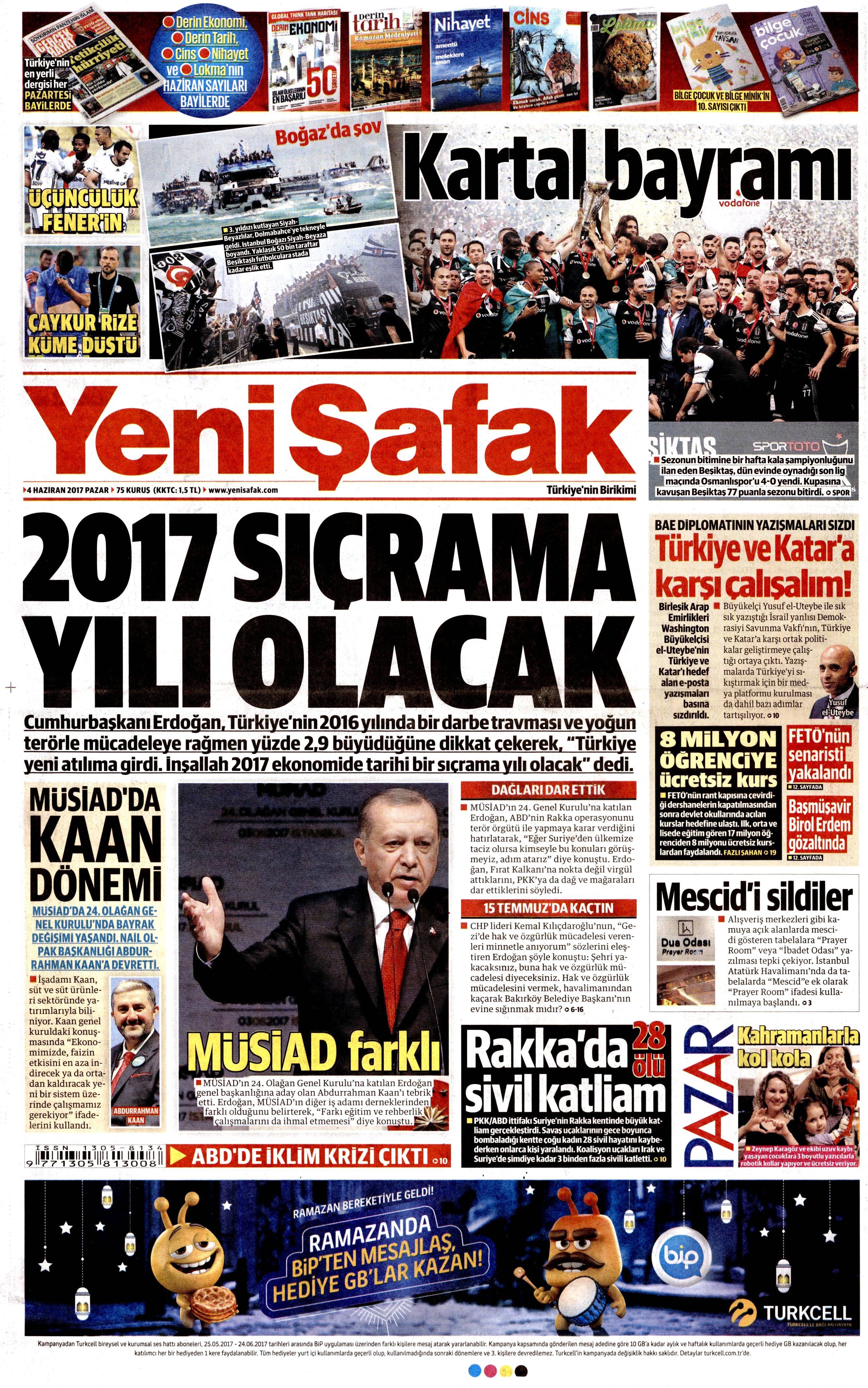 4 Haziran 2017 Pazar gazete manşetleri - 29