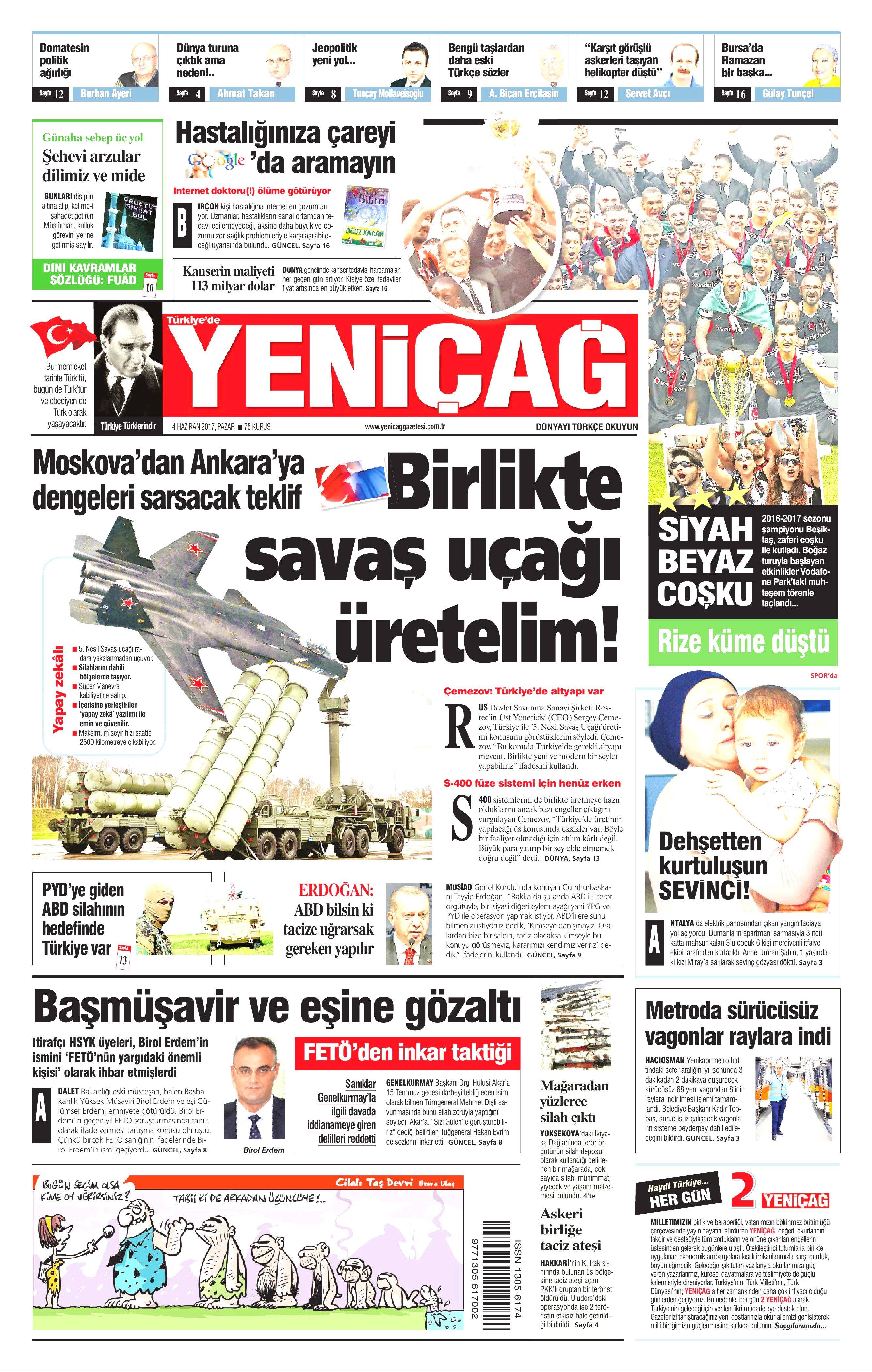 4 Haziran 2017 Pazar gazete manşetleri - 26