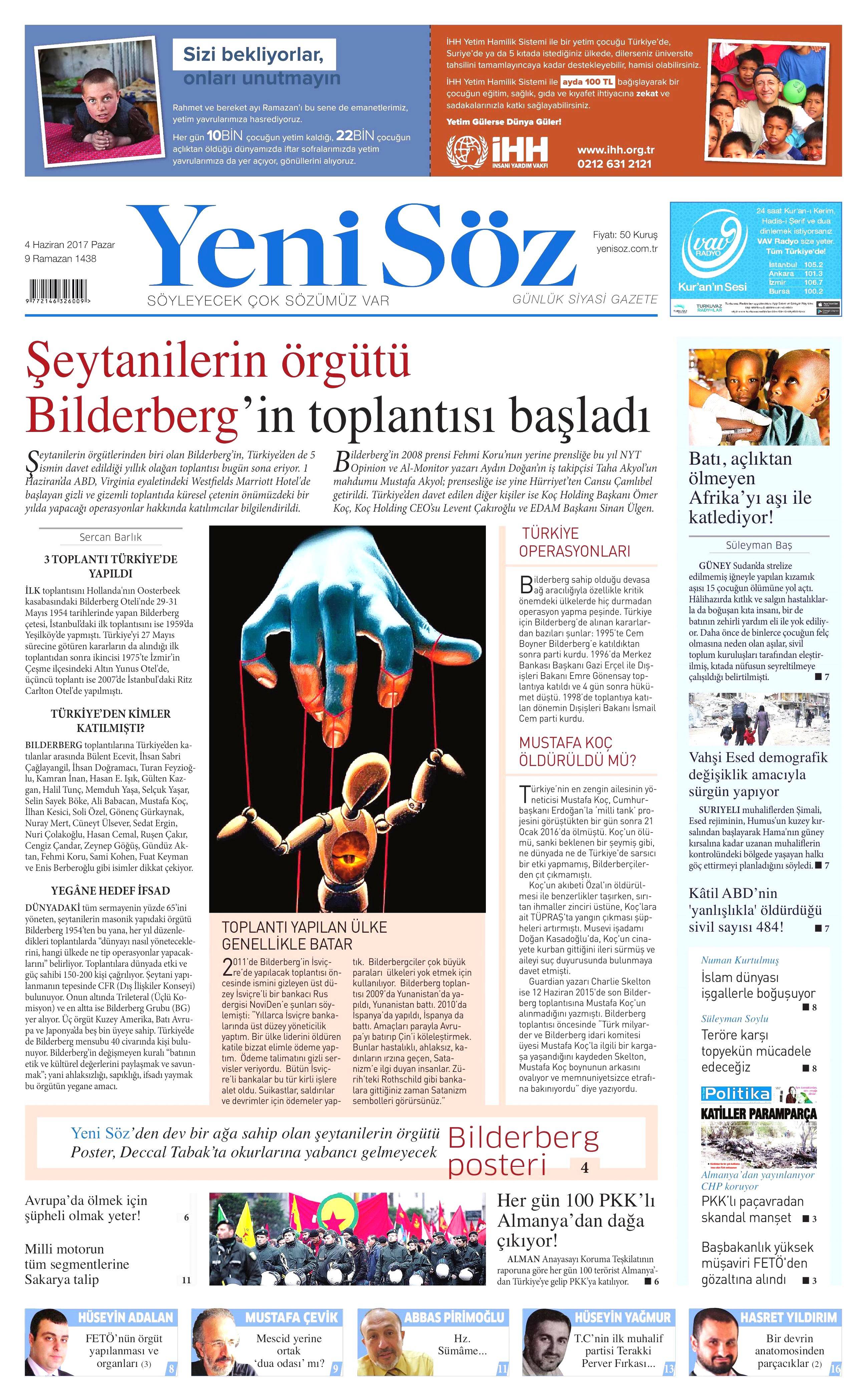 4 Haziran 2017 Pazar gazete manşetleri - 28