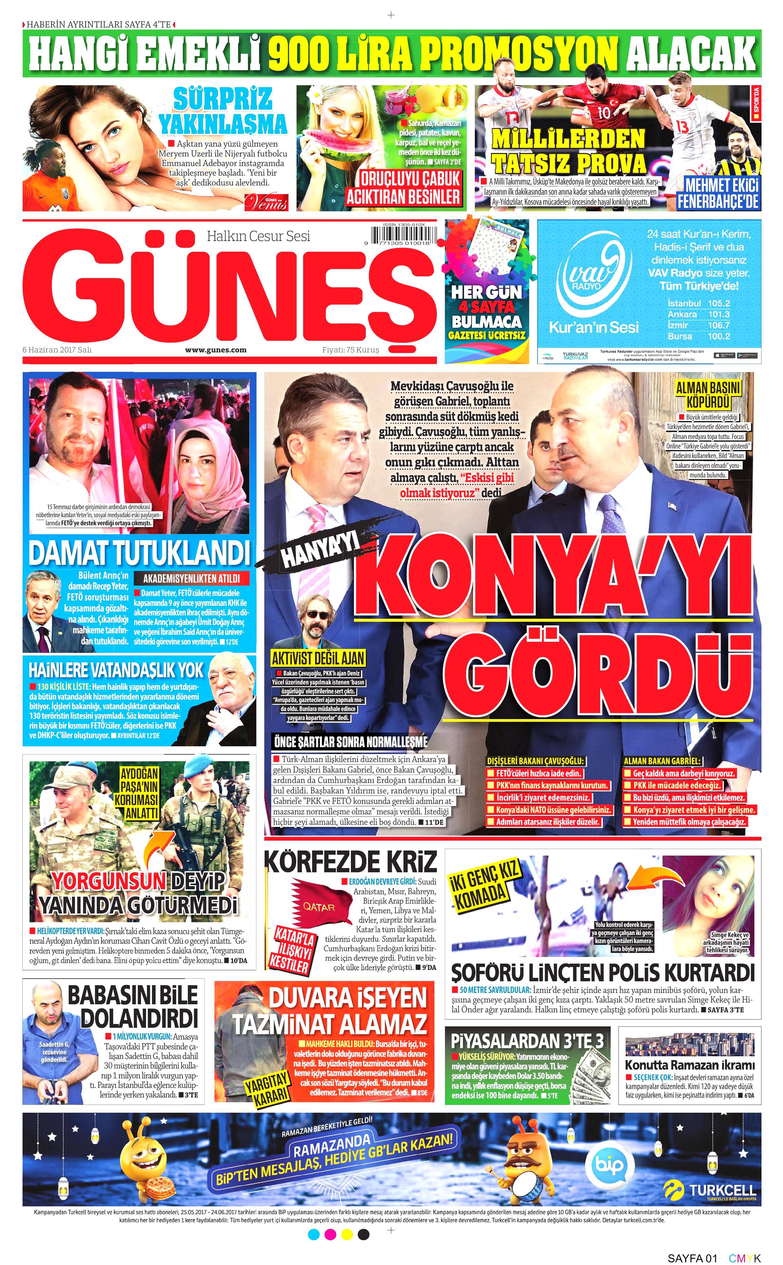 6 Haziran 2017 Salı gazete manşetleri - 8