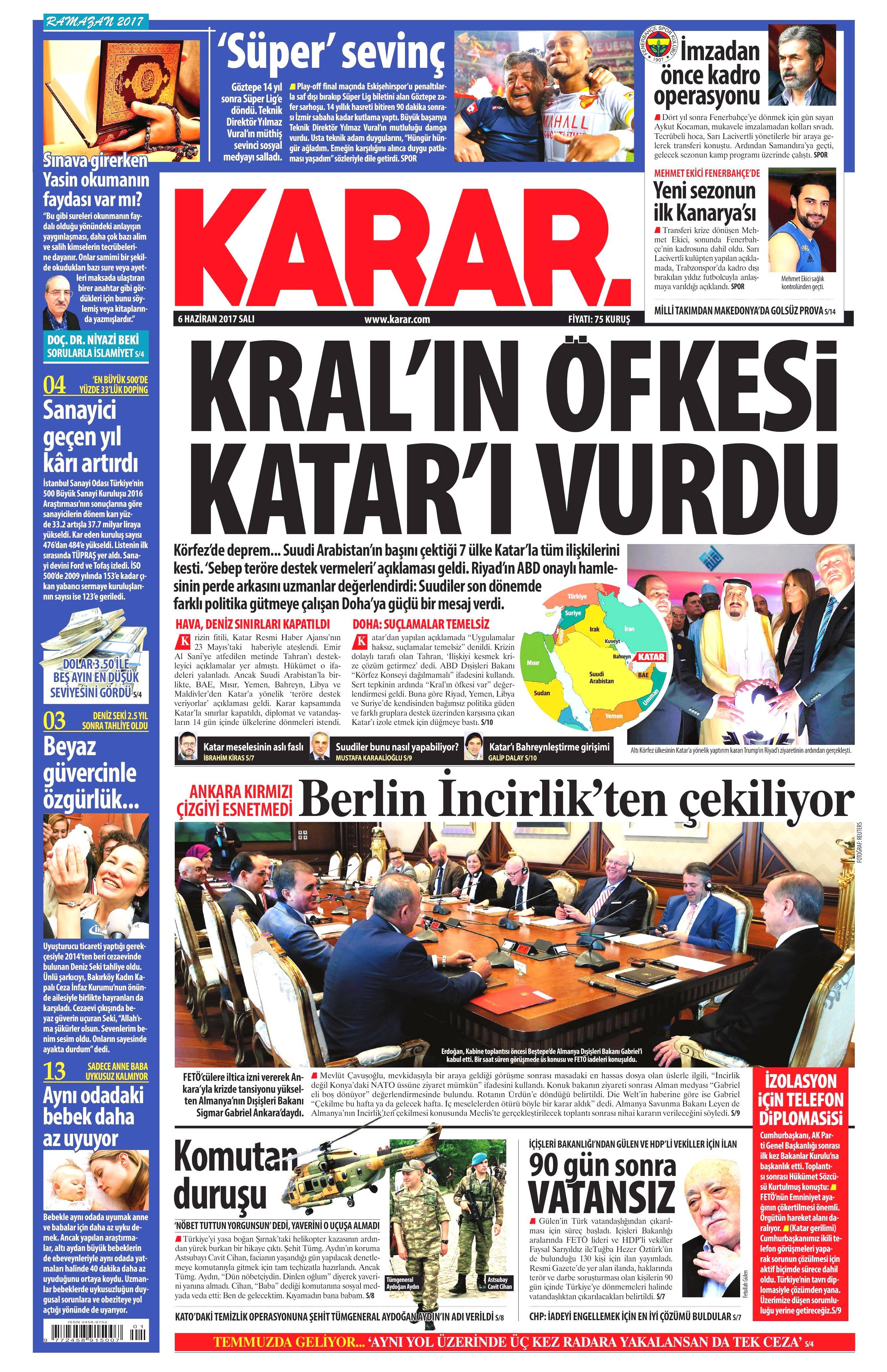 6 Haziran 2017 Salı gazete manşetleri - 12