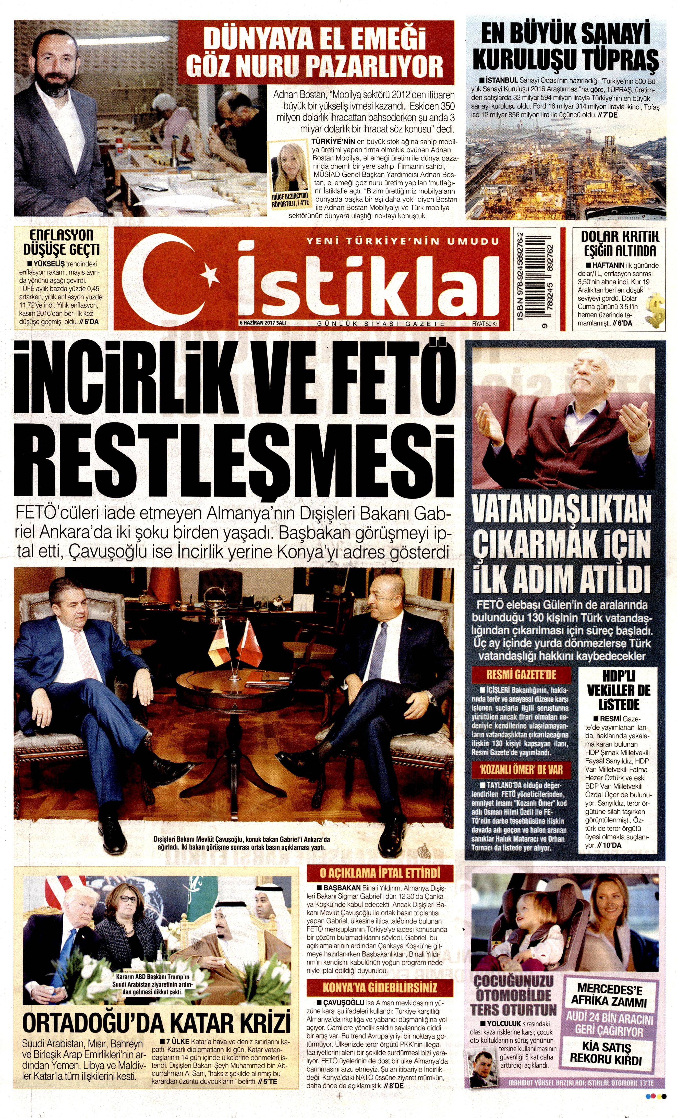 6 Haziran 2017 Salı gazete manşetleri - 11