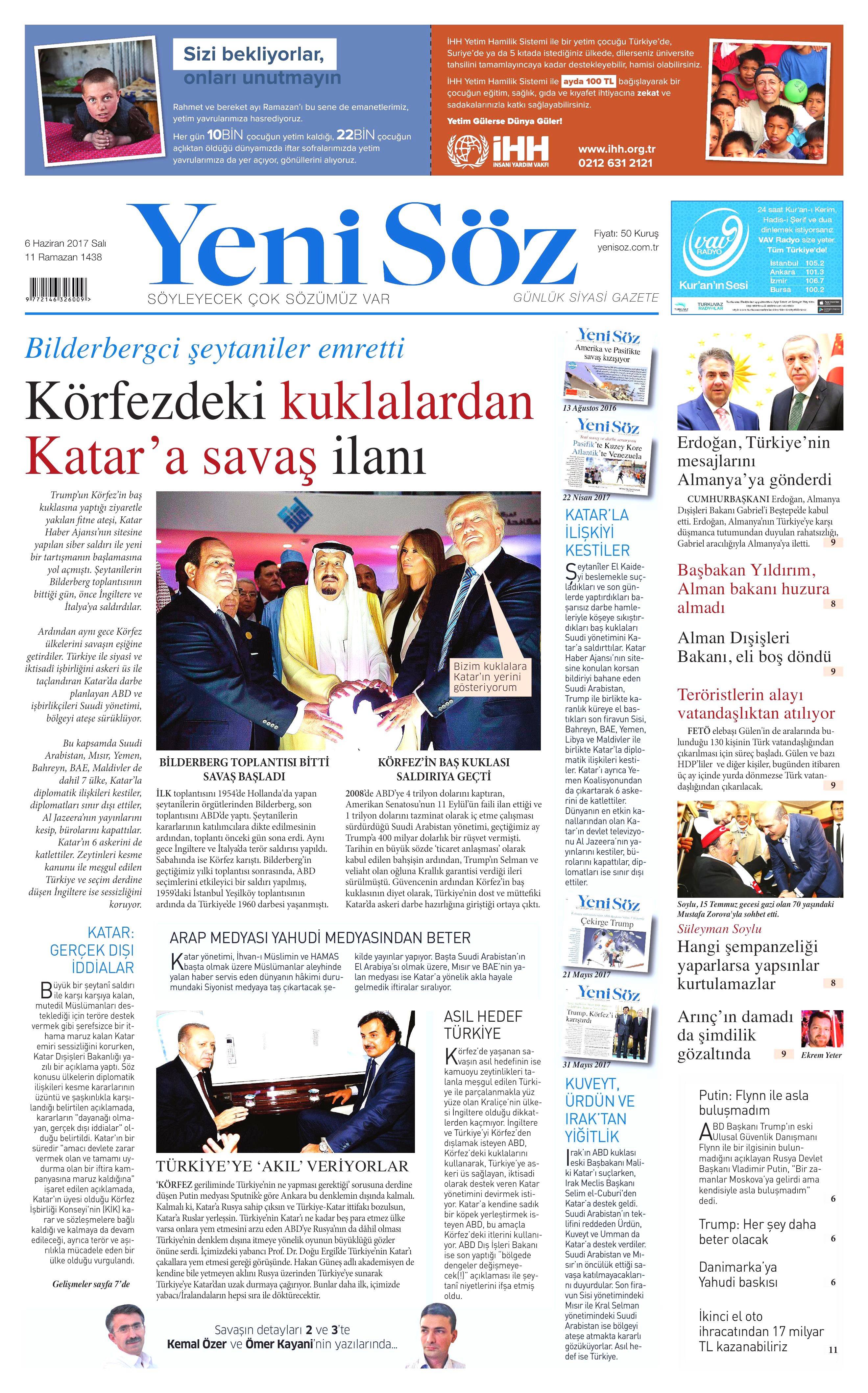 6 Haziran 2017 Salı gazete manşetleri - 28