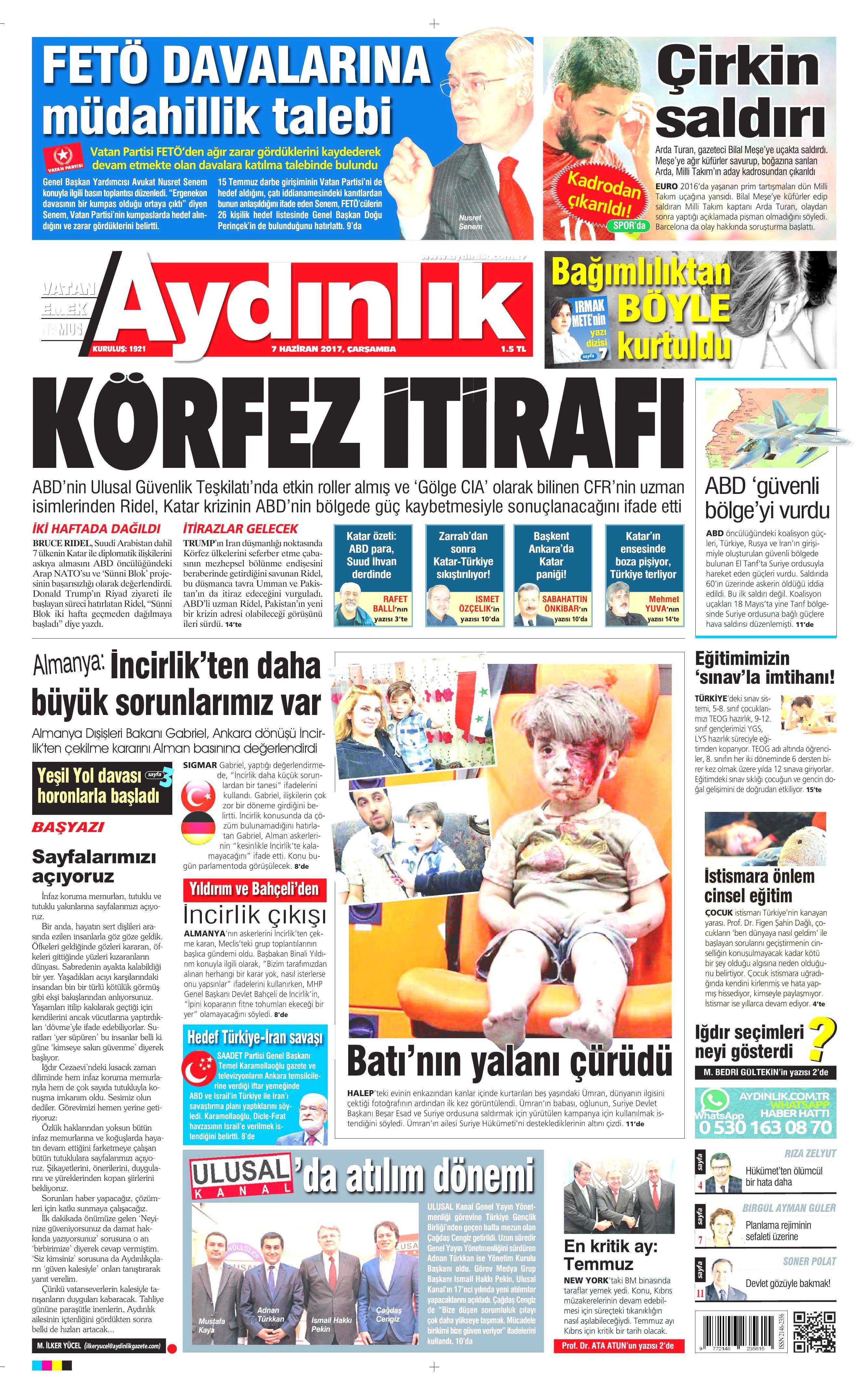 7 Haziran 2017 Çarşamba gazete manşetleri - 4