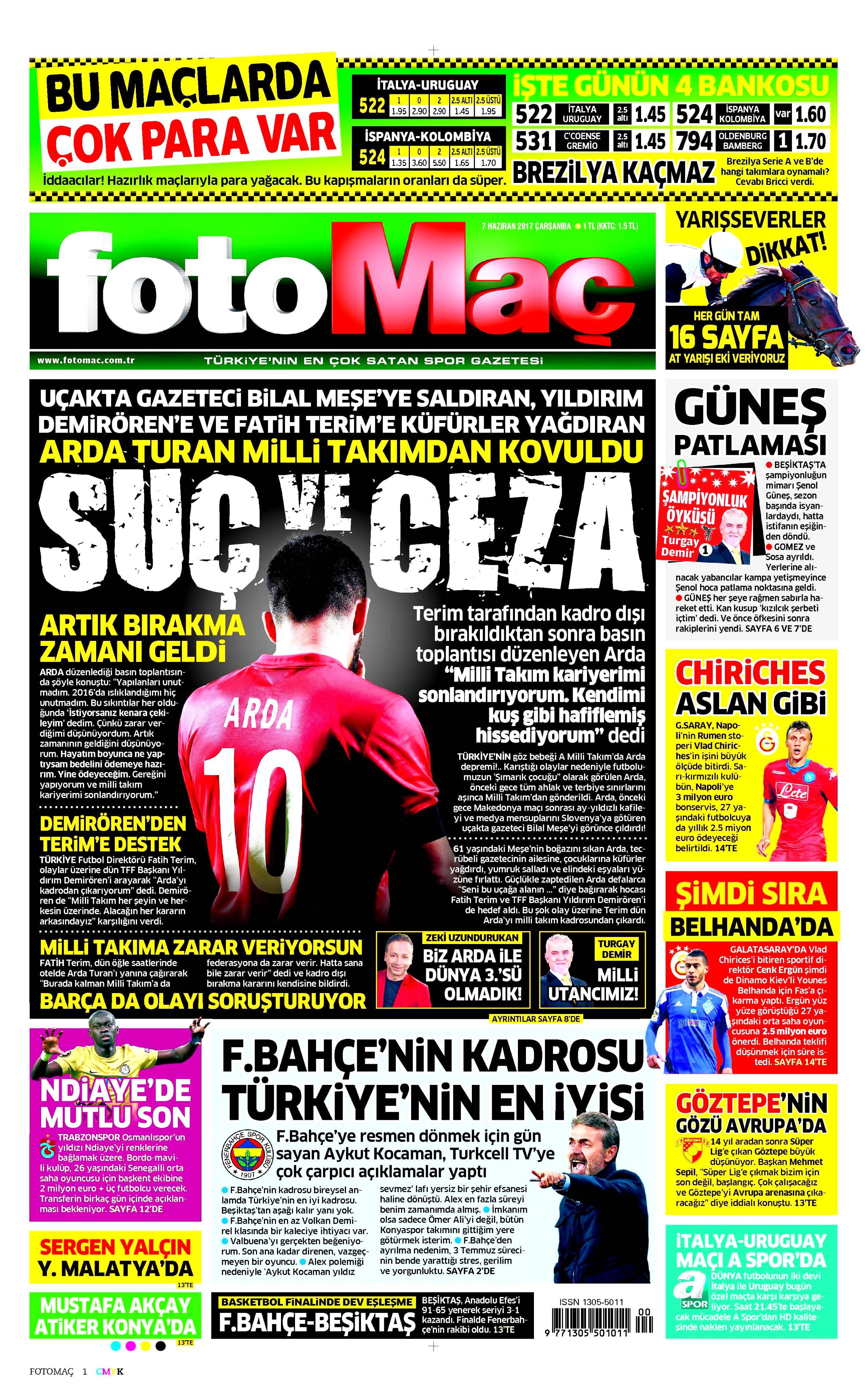 7 Haziran 2017 Çarşamba gazete manşetleri - 13