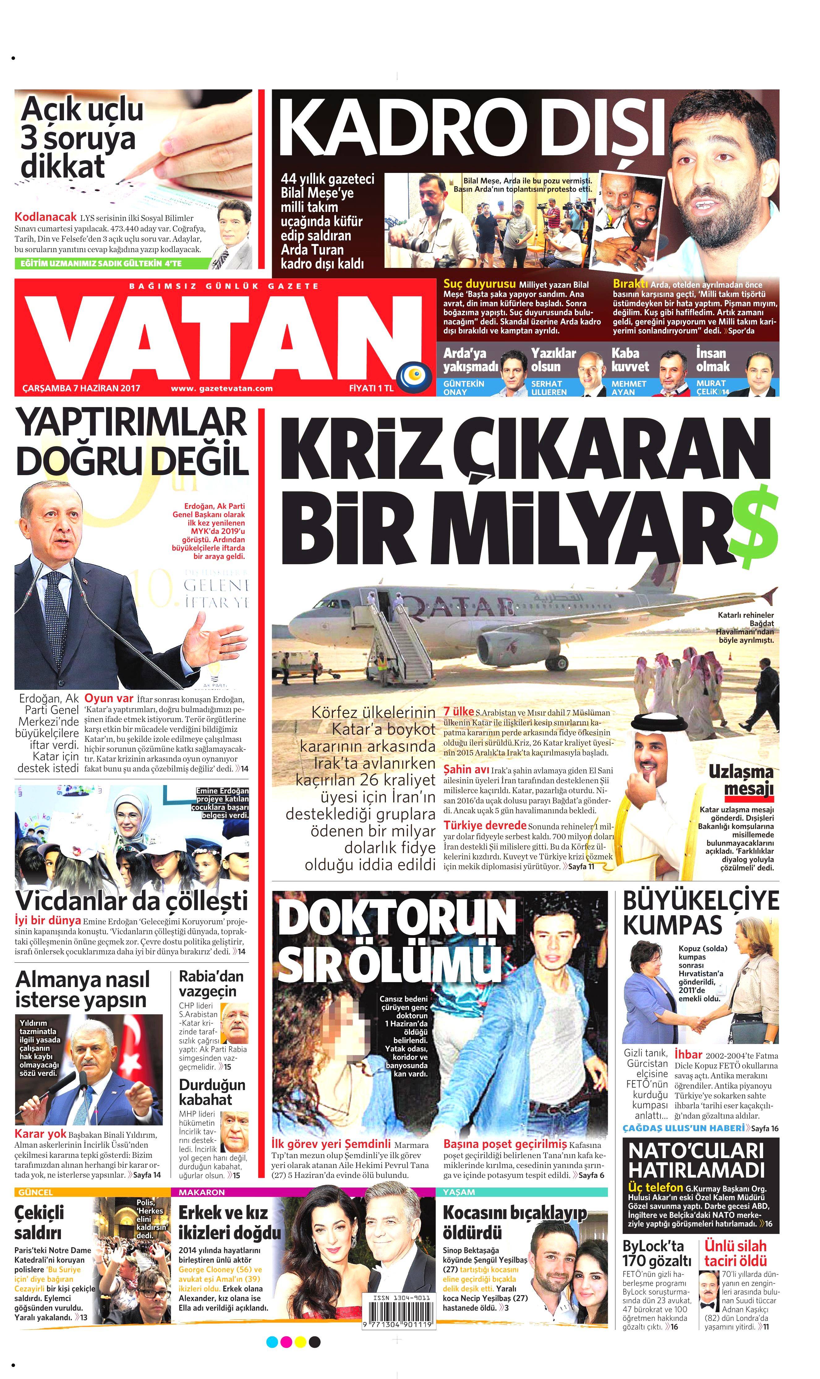 7 Haziran 2017 Çarşamba gazete manşetleri - 27