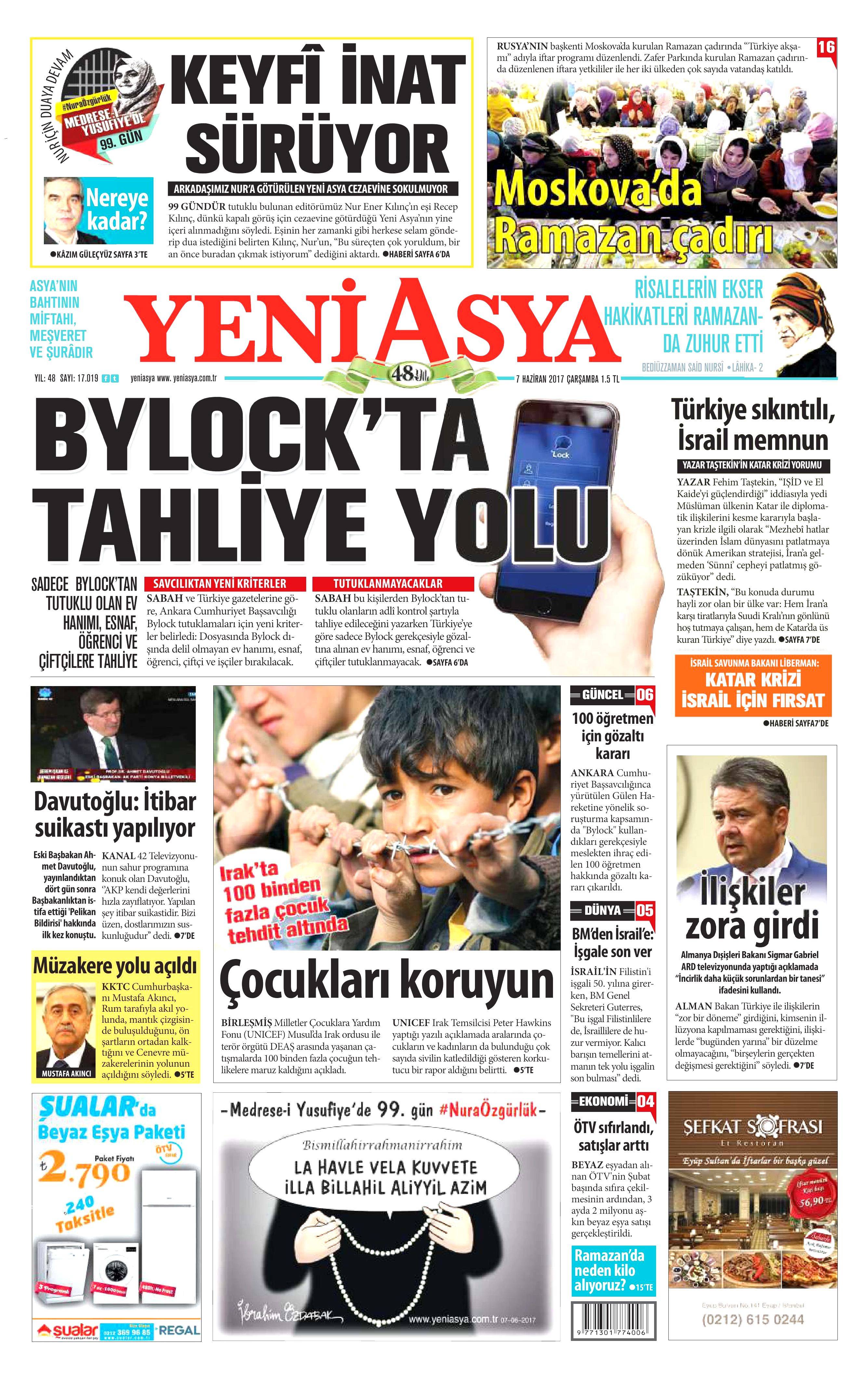 7 Haziran 2017 Çarşamba gazete manşetleri - 28