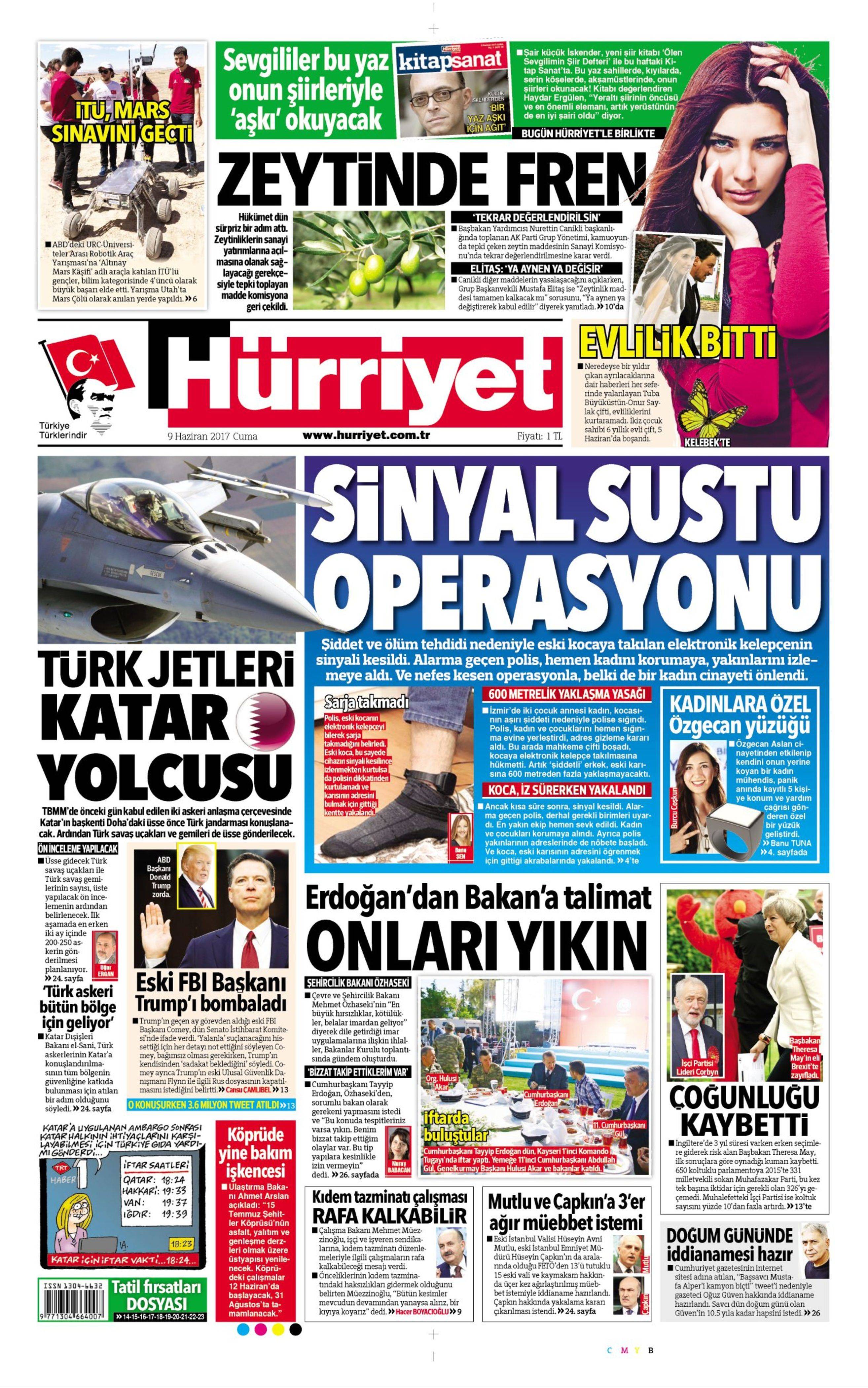 9 Haziran 2017 Cuma gazete manşetleri - 10