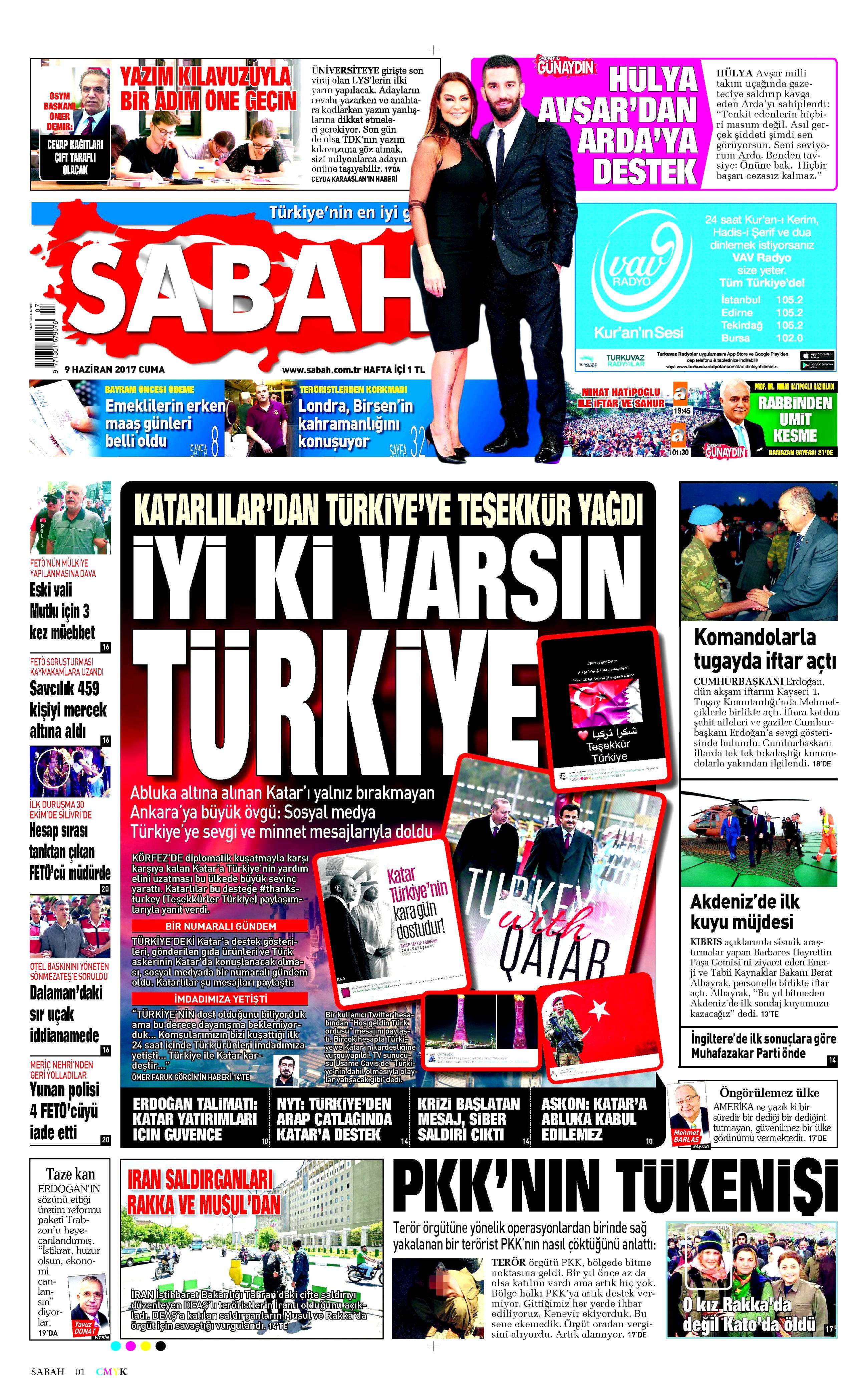 9 Haziran 2017 Cuma gazete manşetleri - 18