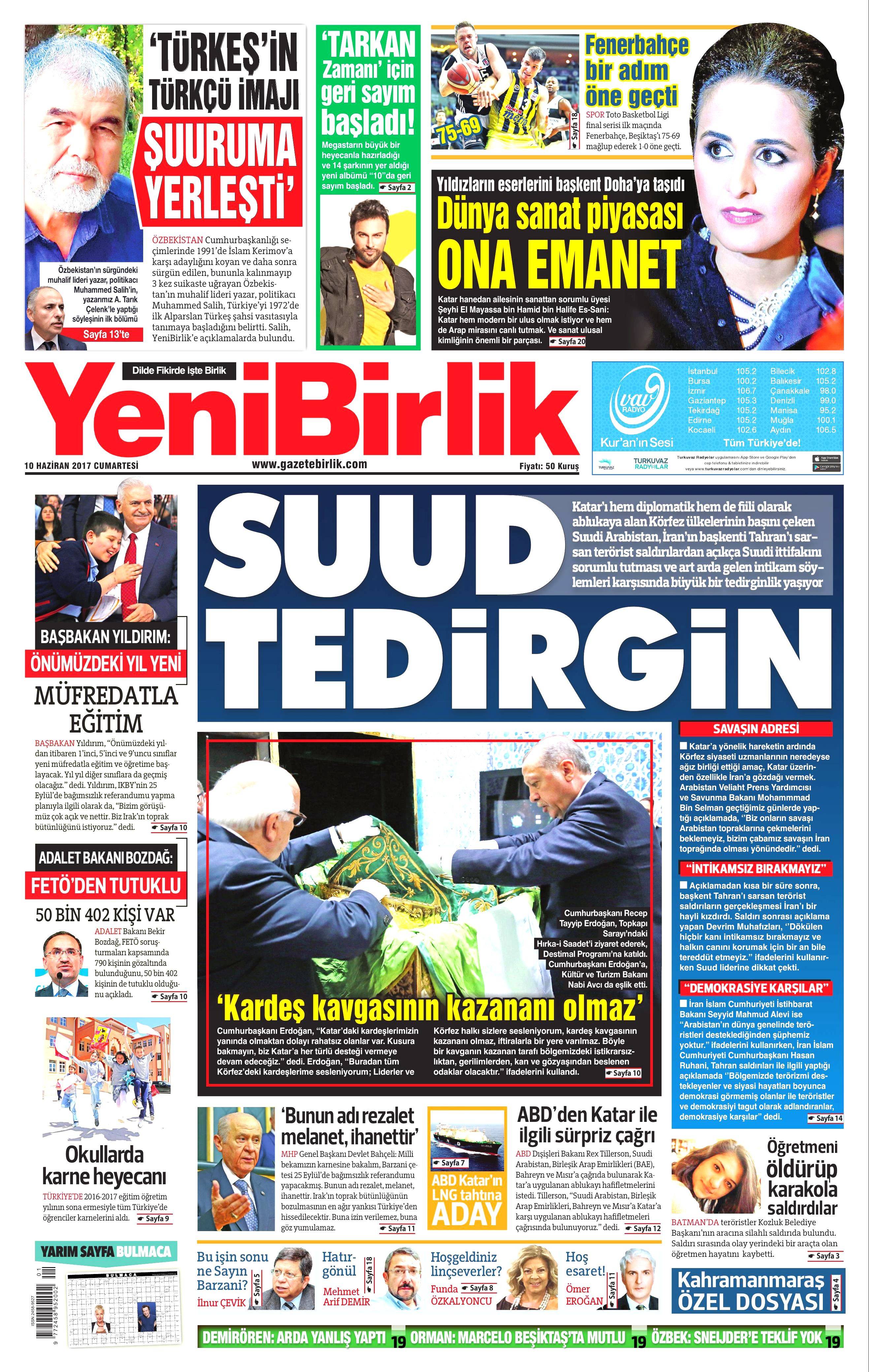 10 Haziran 2017 Cumartesi gazete manşetleri - 28