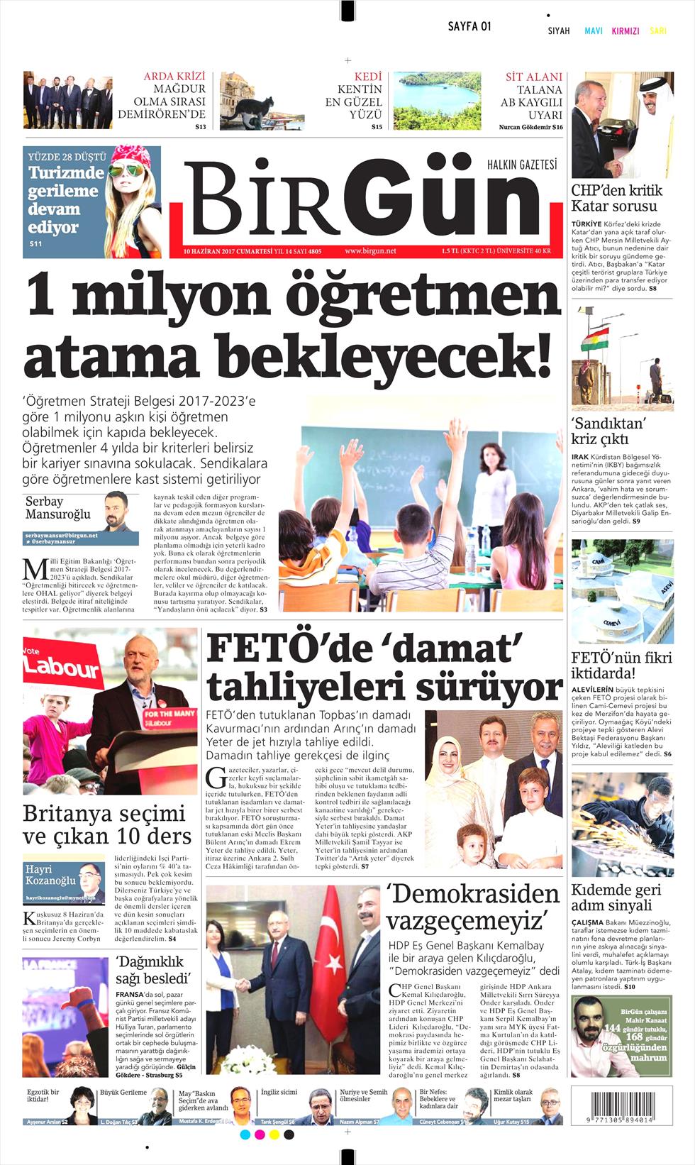 10 Haziran 2017 Cumartesi gazete manşetleri - 4