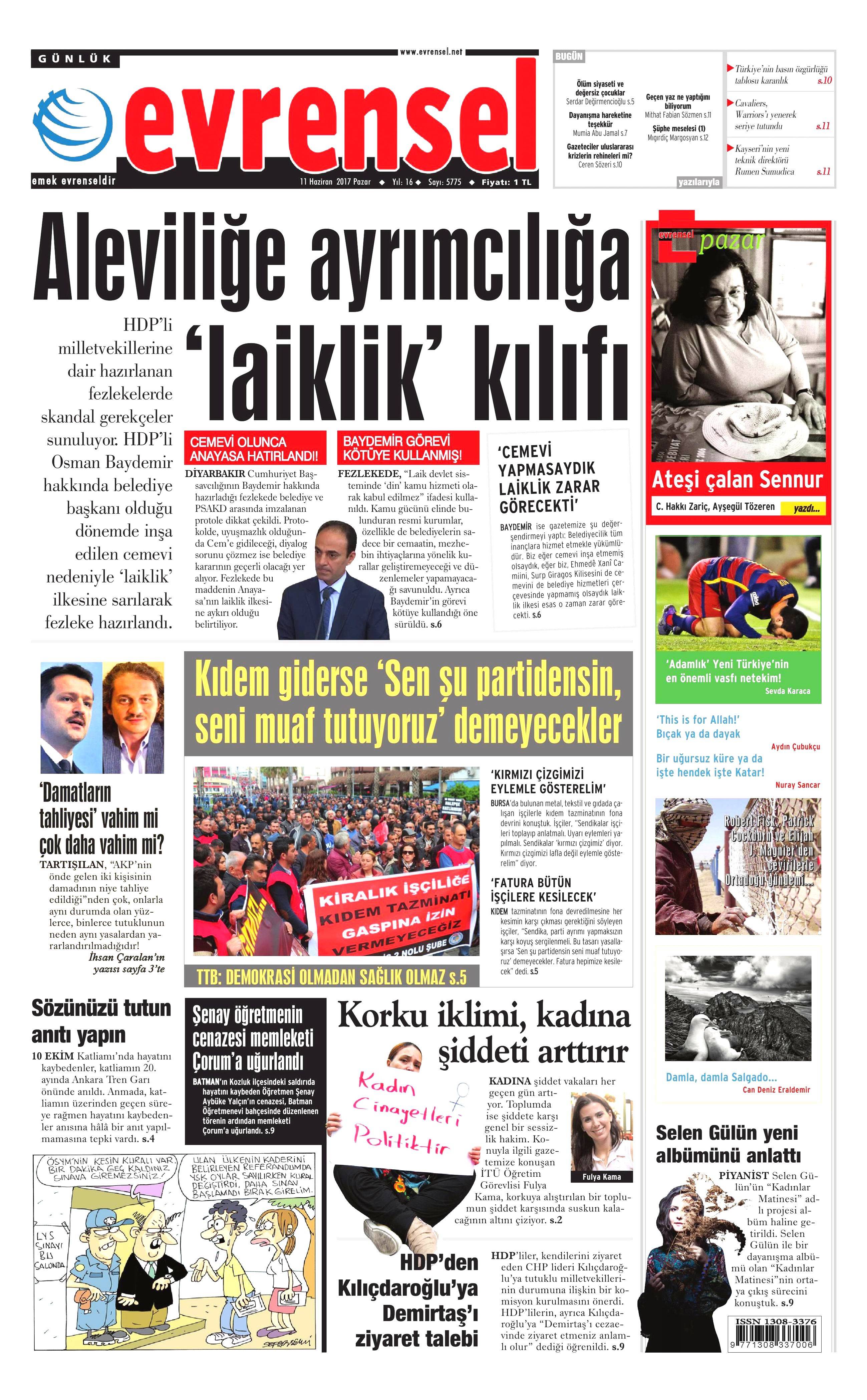 11 Haziran 2017 Pazar gazete manşetleri - 9