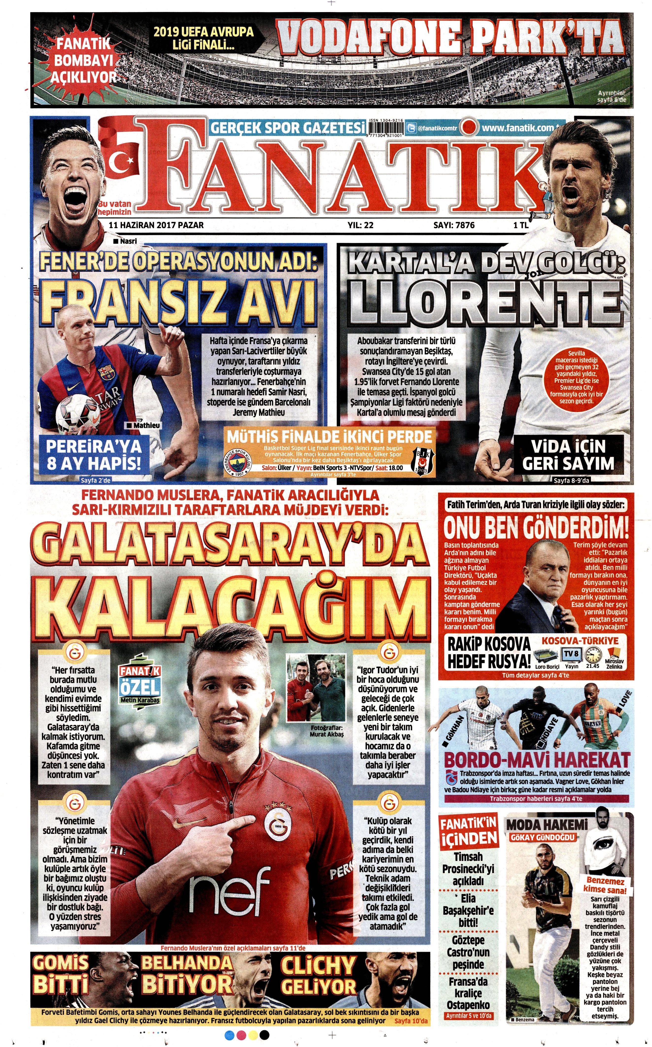 11 Haziran 2017 Pazar gazete manşetleri - 10