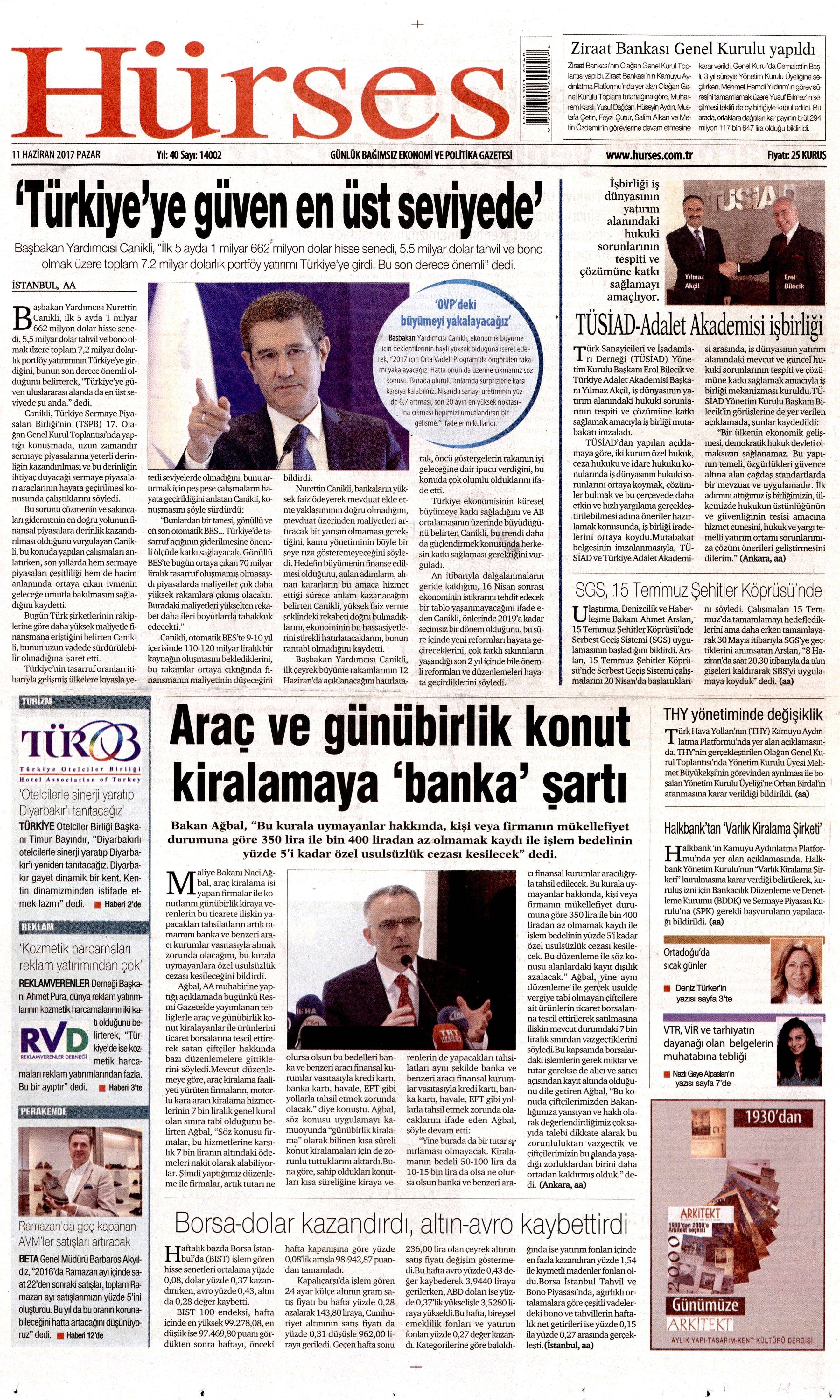 11 Haziran 2017 Pazar gazete manşetleri - 13