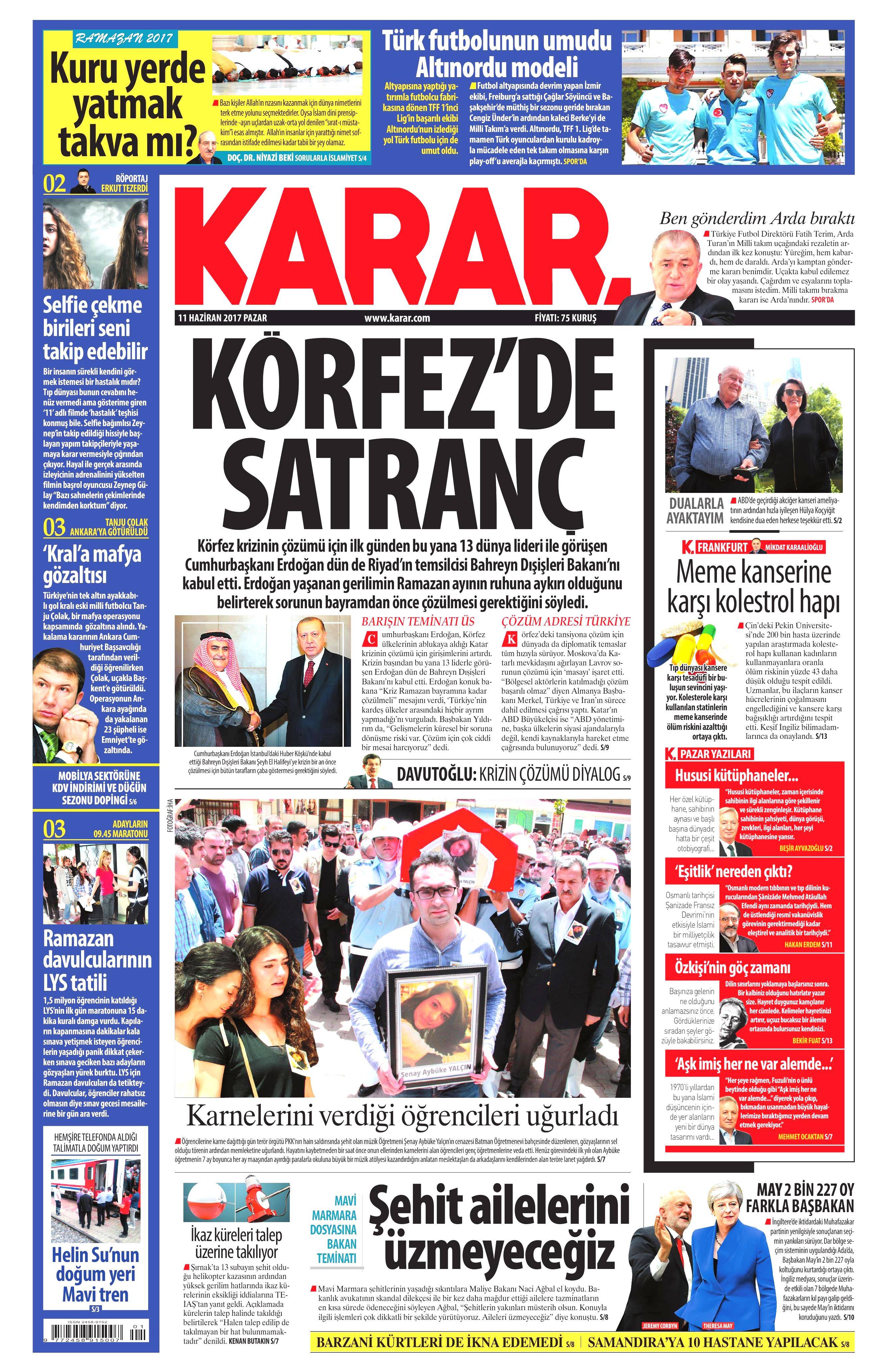 11 Haziran 2017 Pazar gazete manşetleri - 14