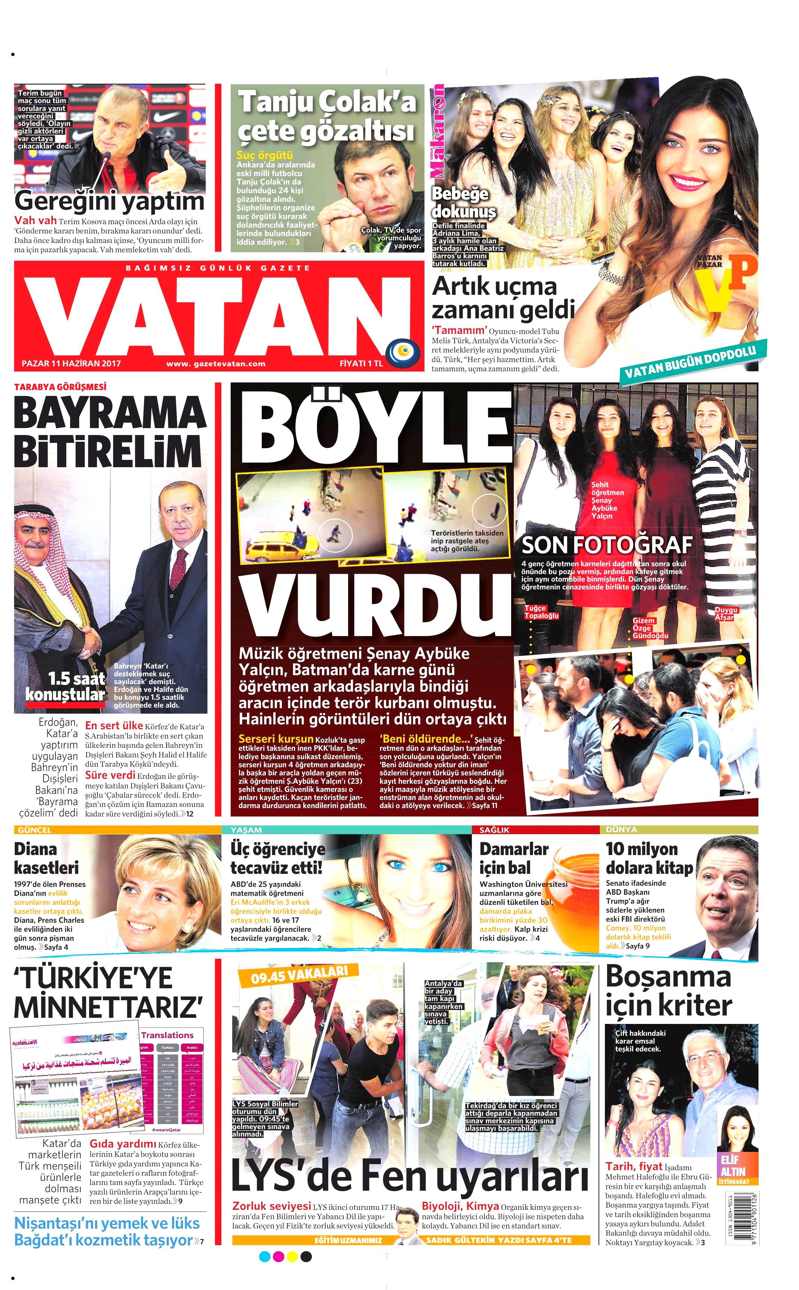 11 Haziran 2017 Pazar gazete manşetleri - 23