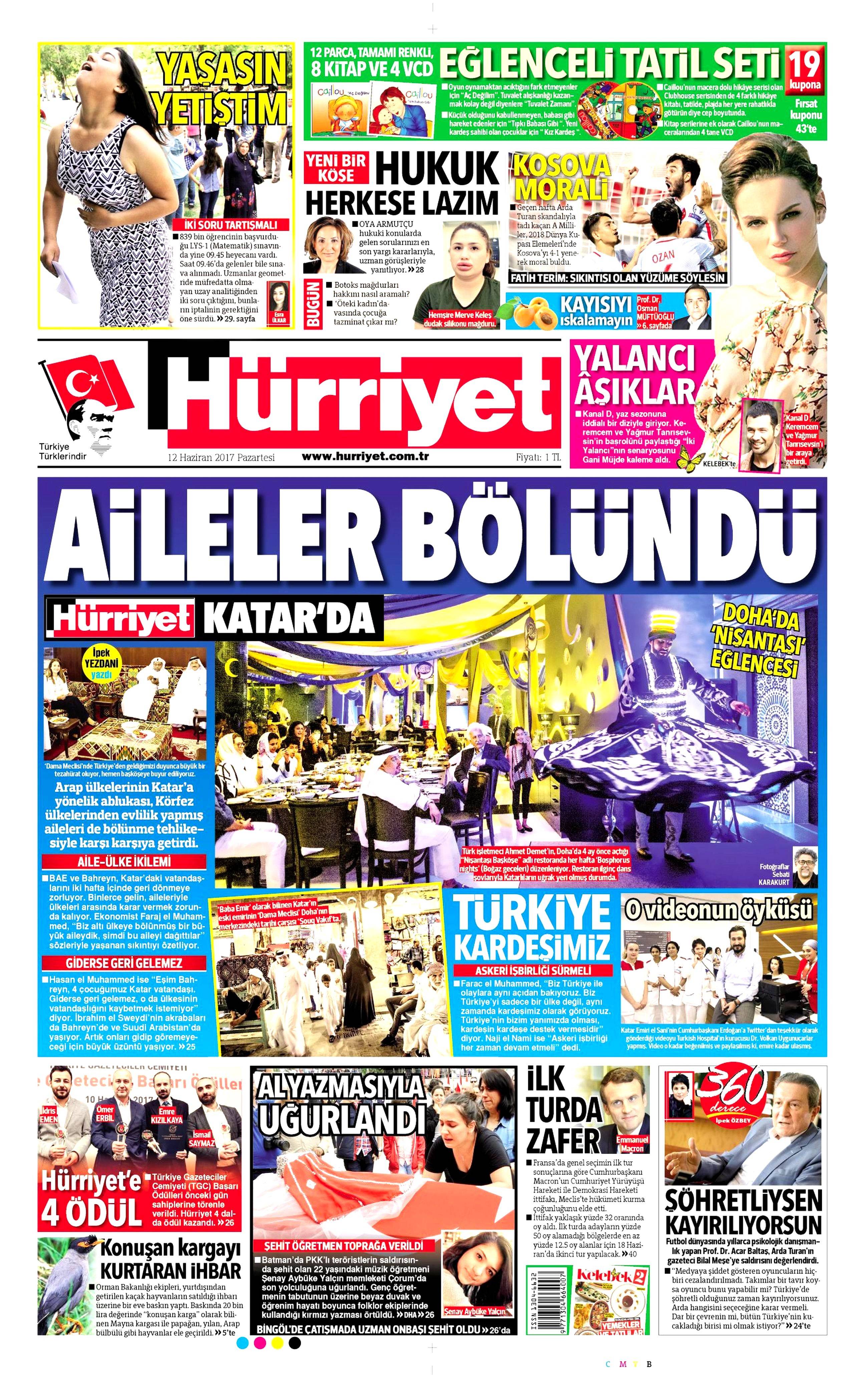 12 Haziran 2017 Pazartesi gazete manşetleri - 10