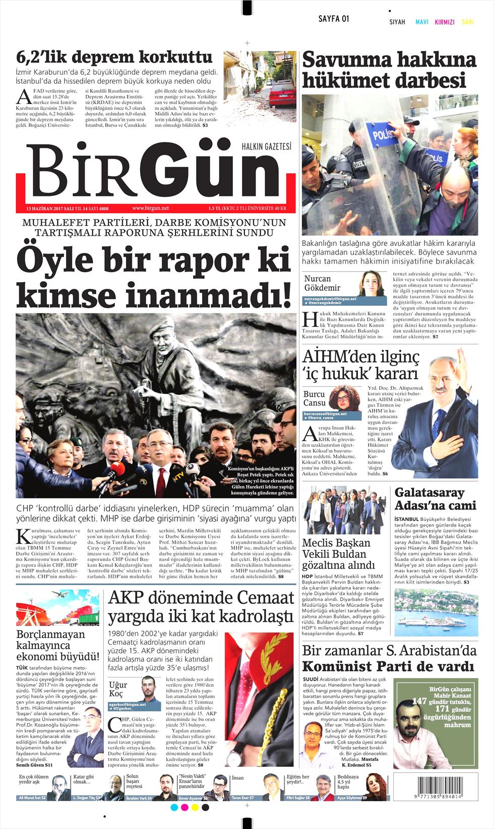 14 Haziran 2017 Çarşamba gazete manşetleri - 4