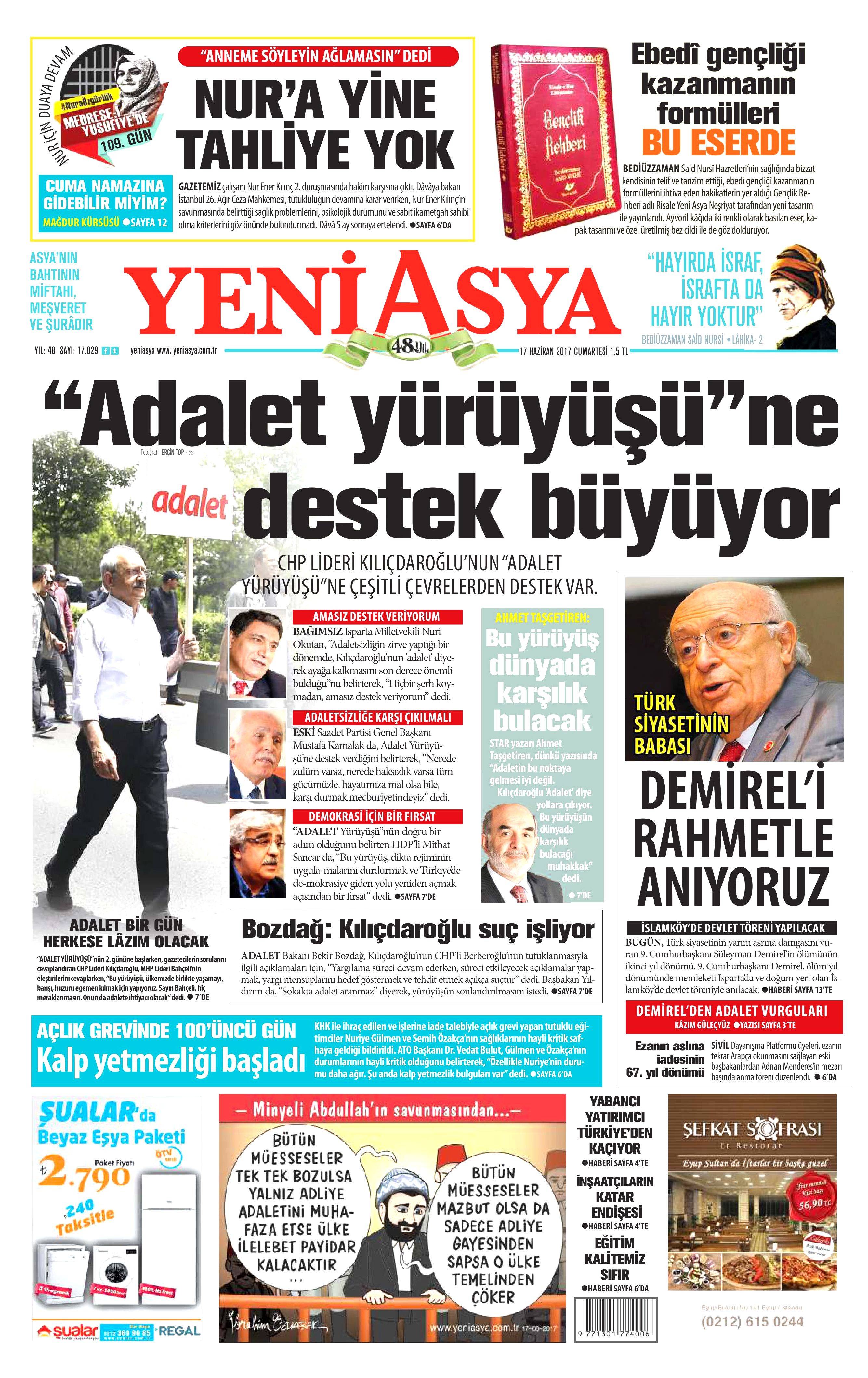 17 Haziran 2017 Cumartesi gazete manşetleri - 23