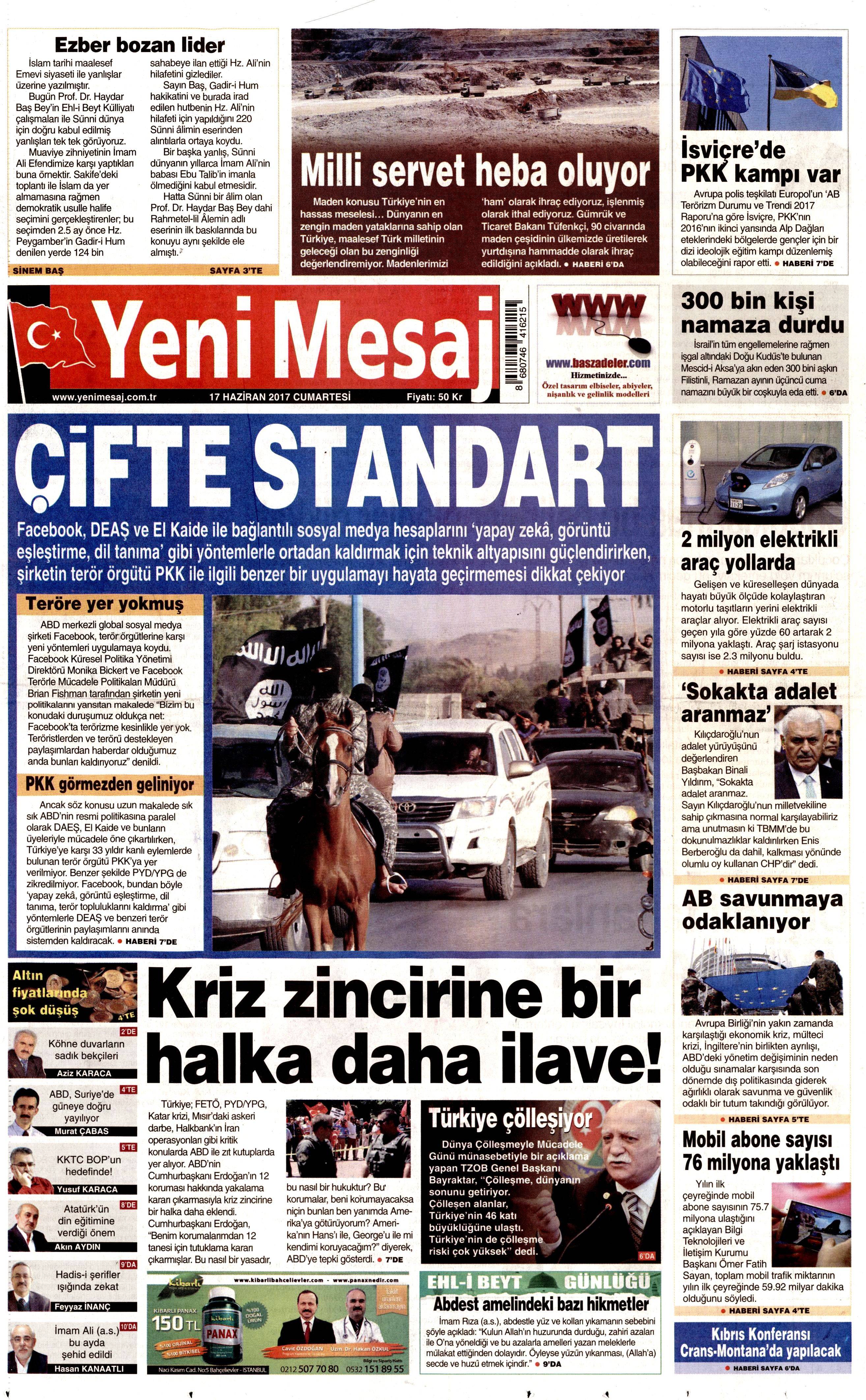 17 Haziran 2017 Cumartesi gazete manşetleri - 26