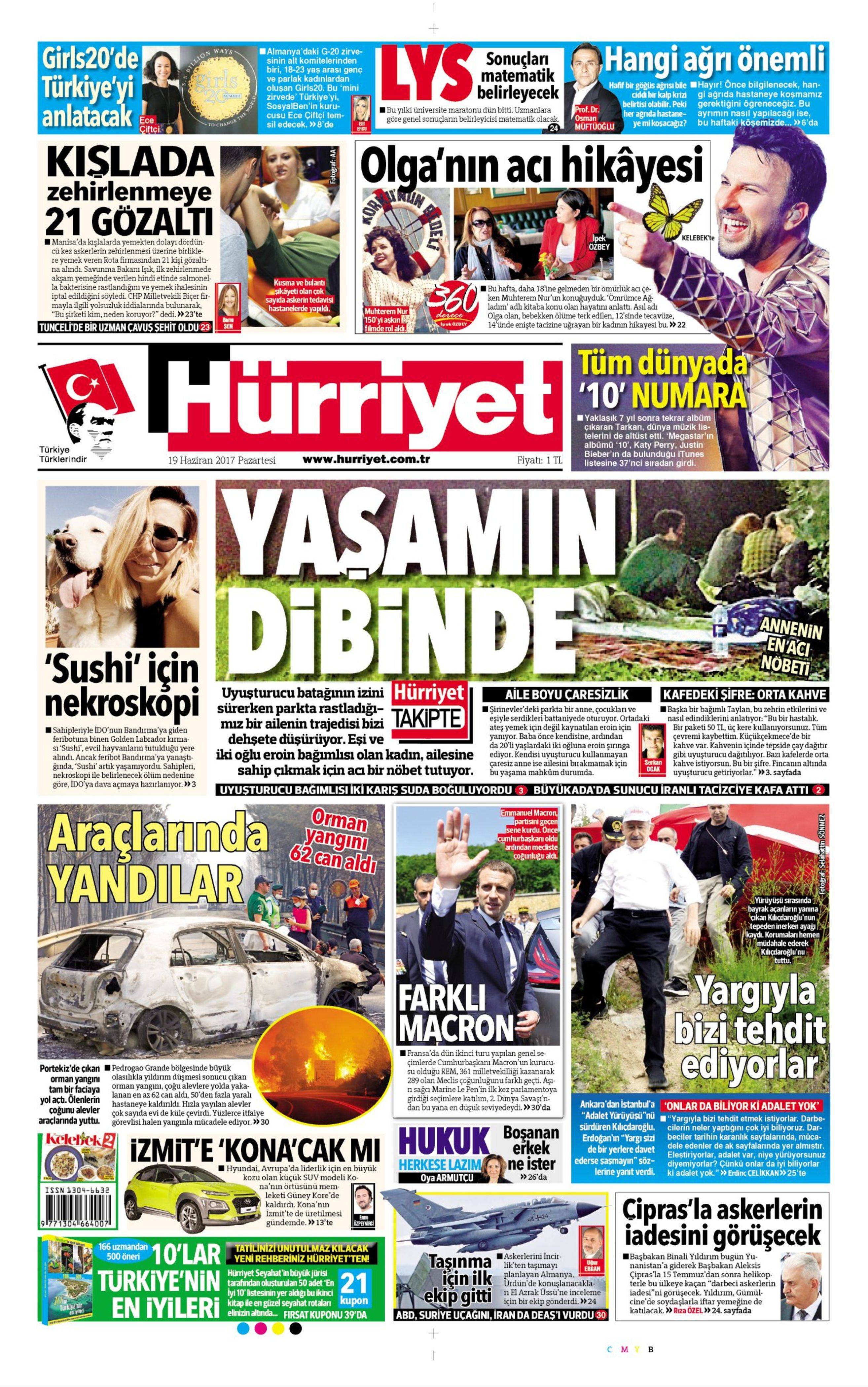 19 Haziran 2017 Pazartesi gazete manşetleri - 10