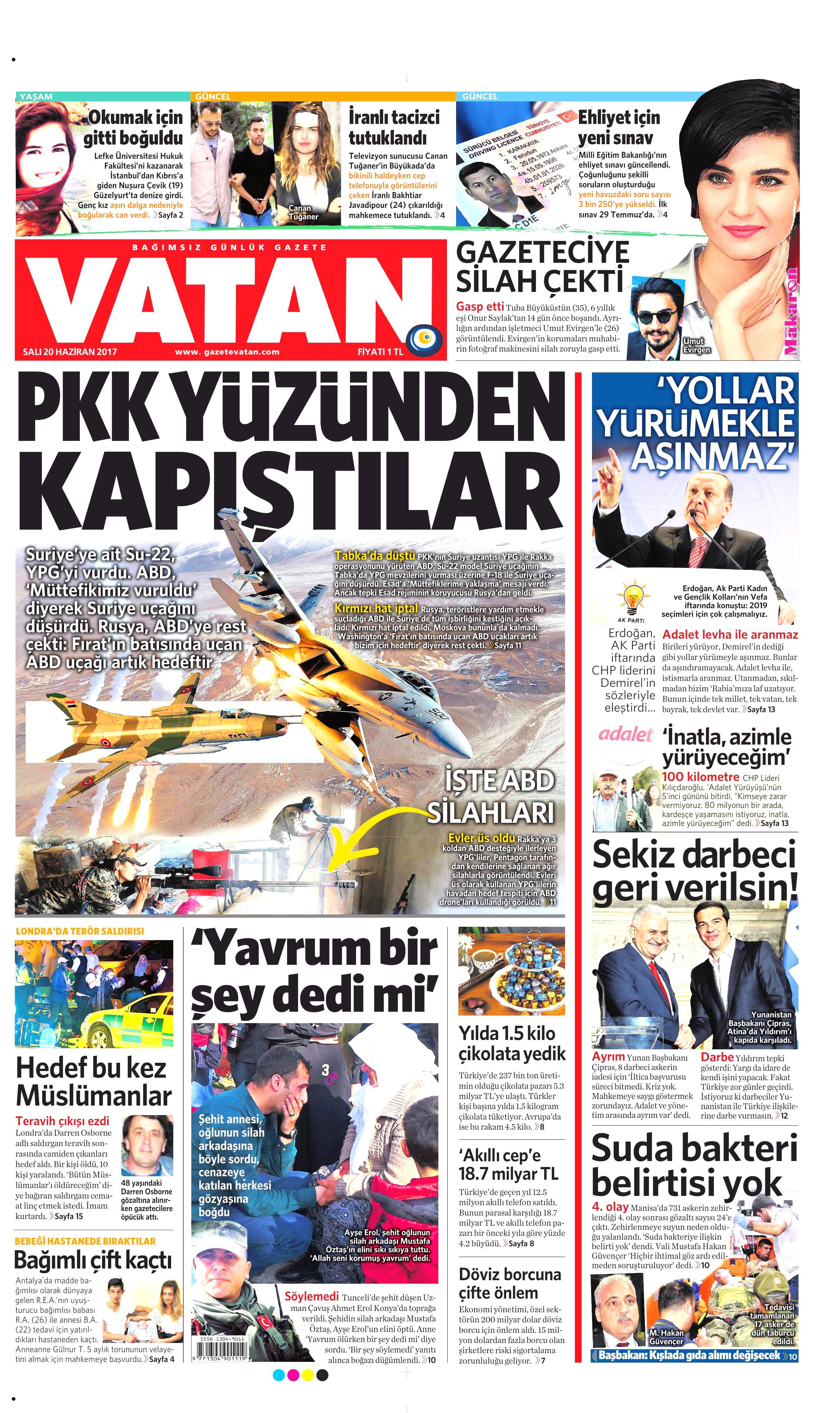 20 Haziran 2017 Salı gazete manşetleri - 23