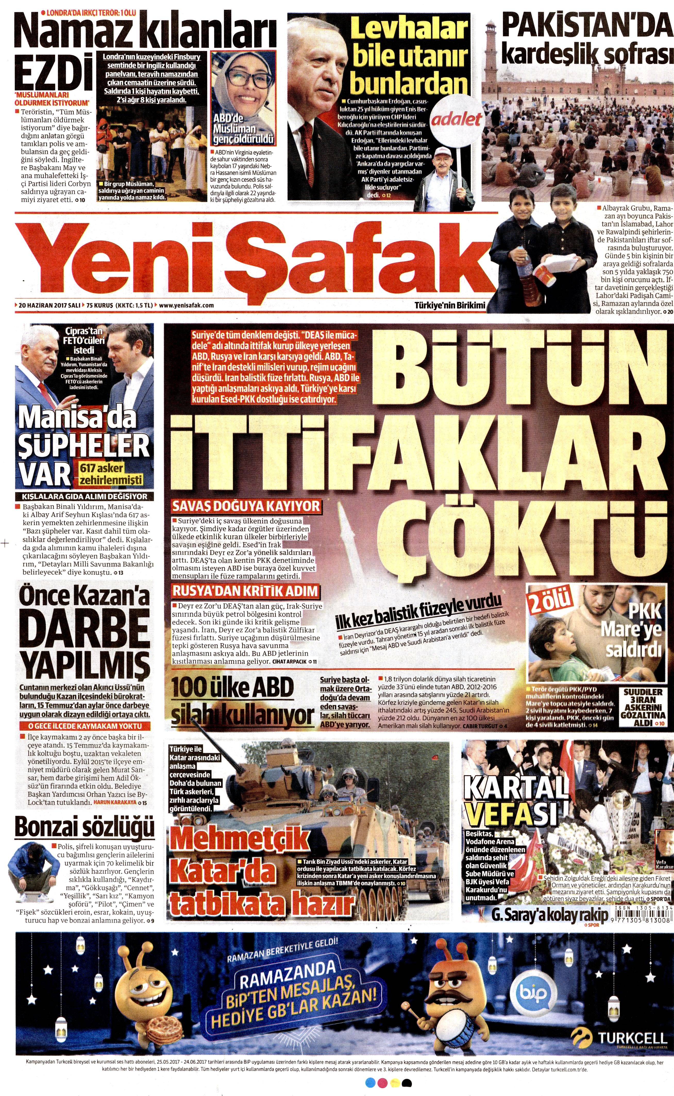 20 Haziran 2017 Salı gazete manşetleri - 29