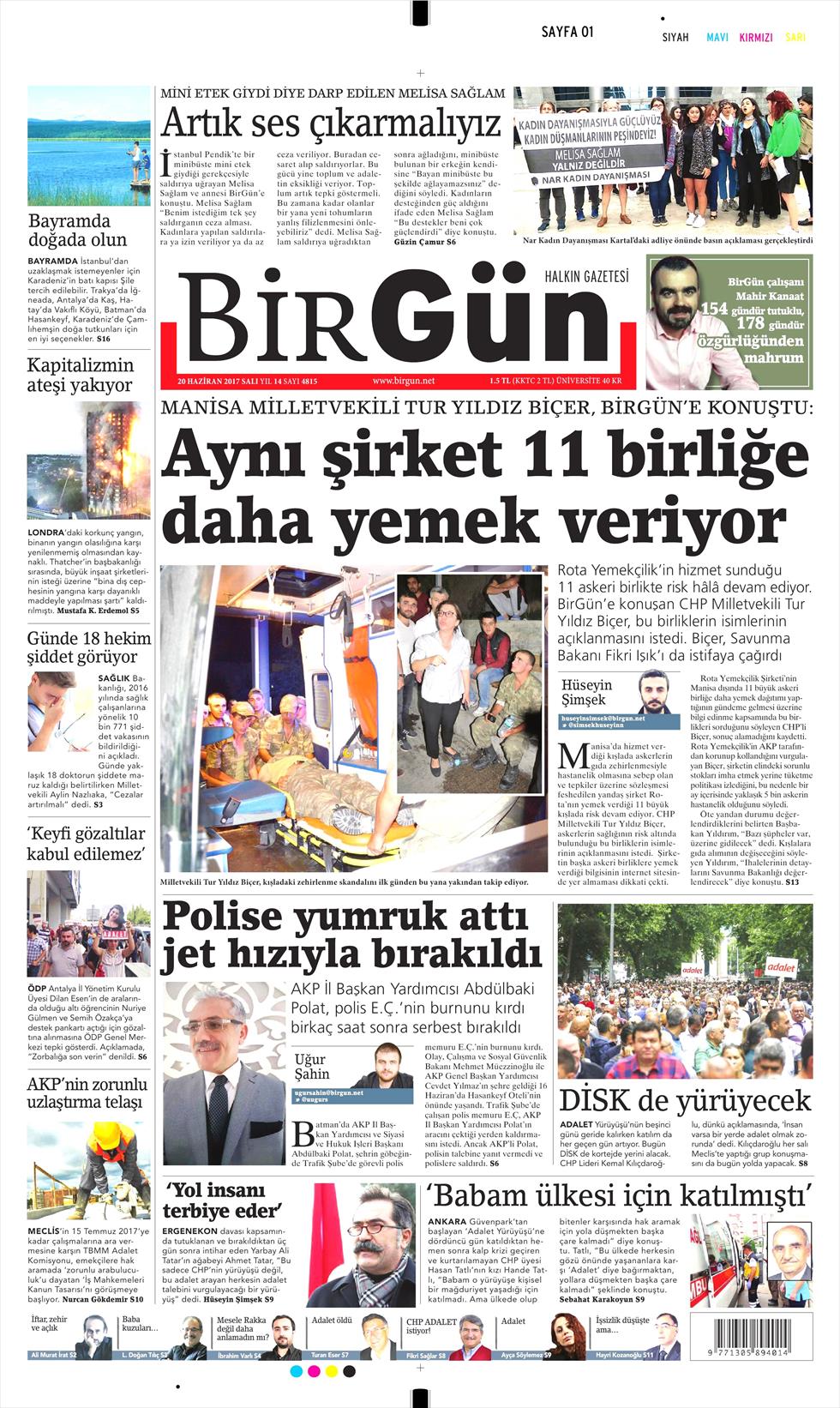 20 Haziran 2017 Salı gazete manşetleri - 4