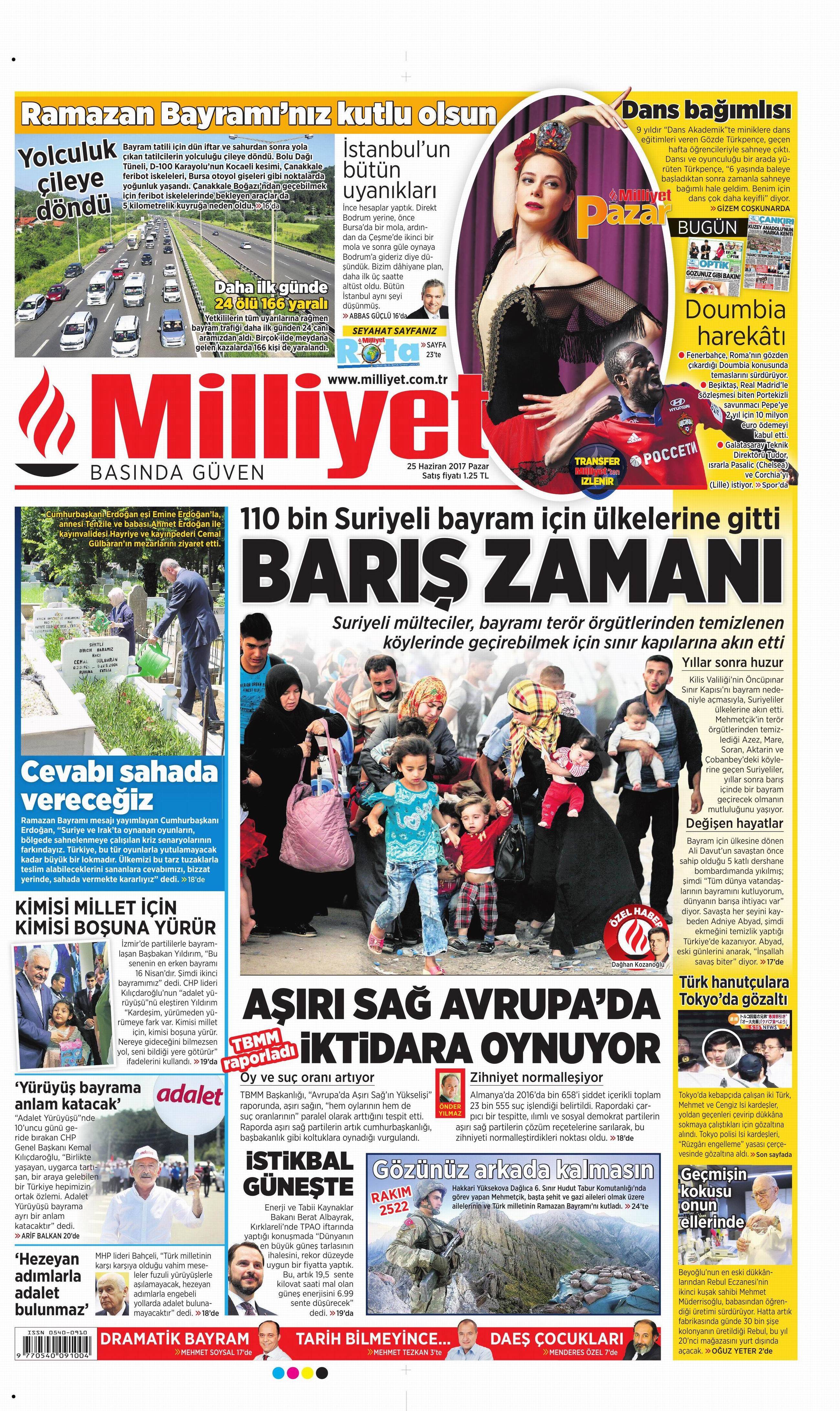 25 Haziran 2017 Pazar gazete manşetleri - 14