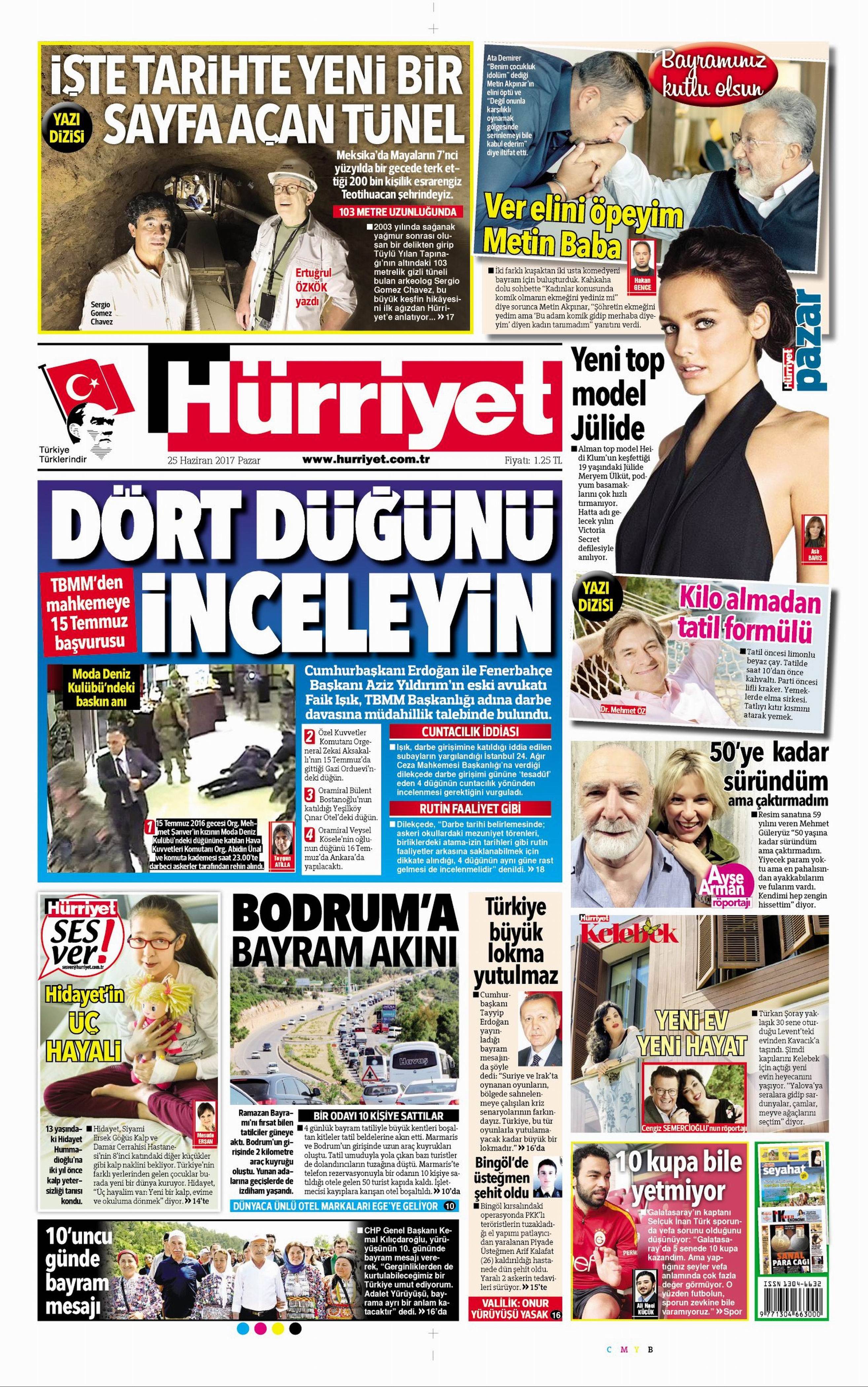 25 Haziran 2017 Pazar gazete manşetleri - 10