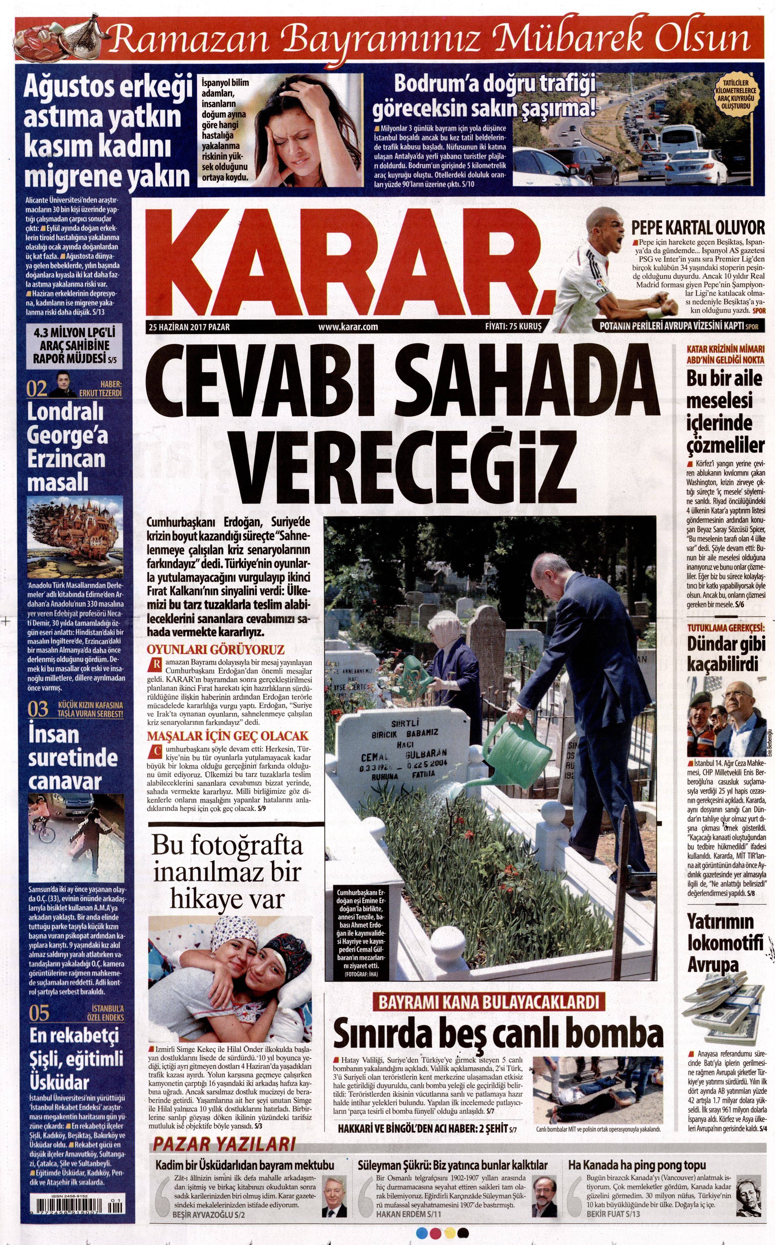 25 Haziran 2017 Pazar gazete manşetleri - 11