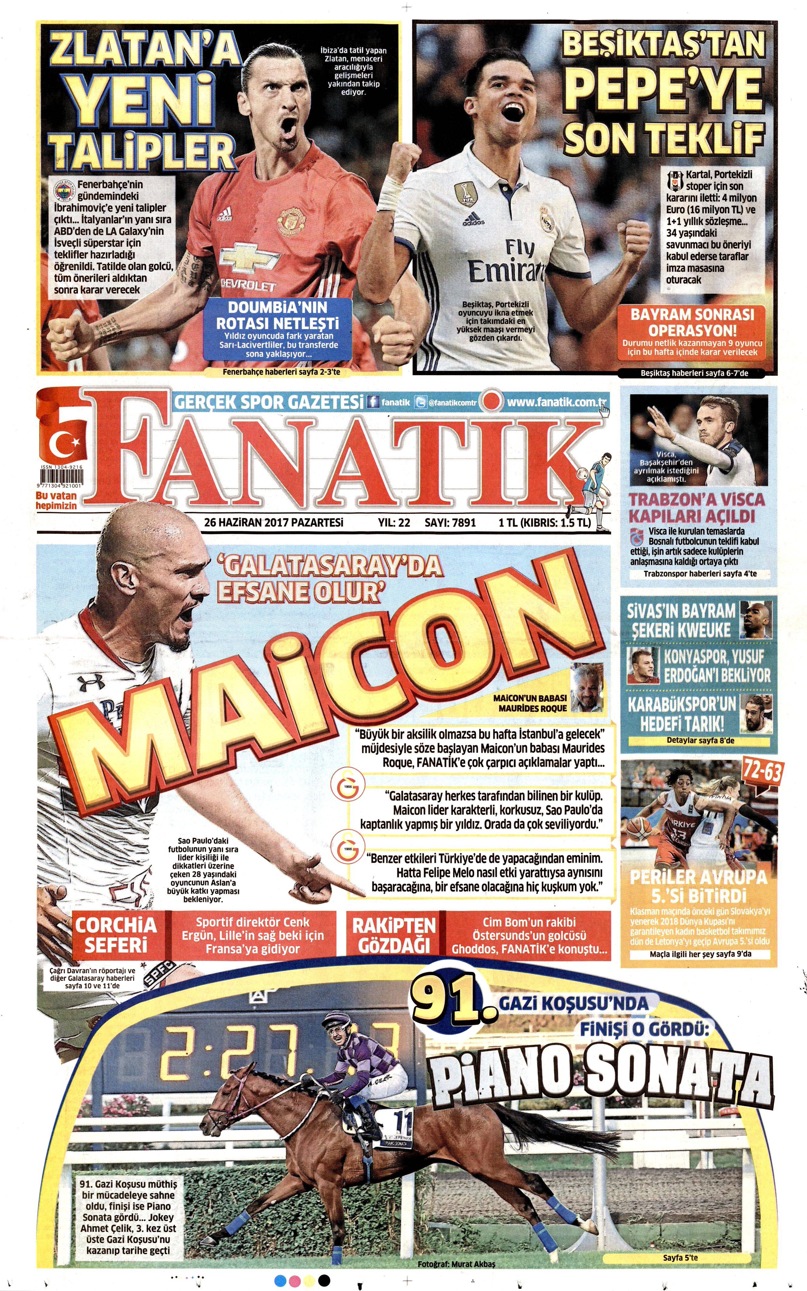 26 Haziran 2017 Pazartesi gazete manşetleri - 7