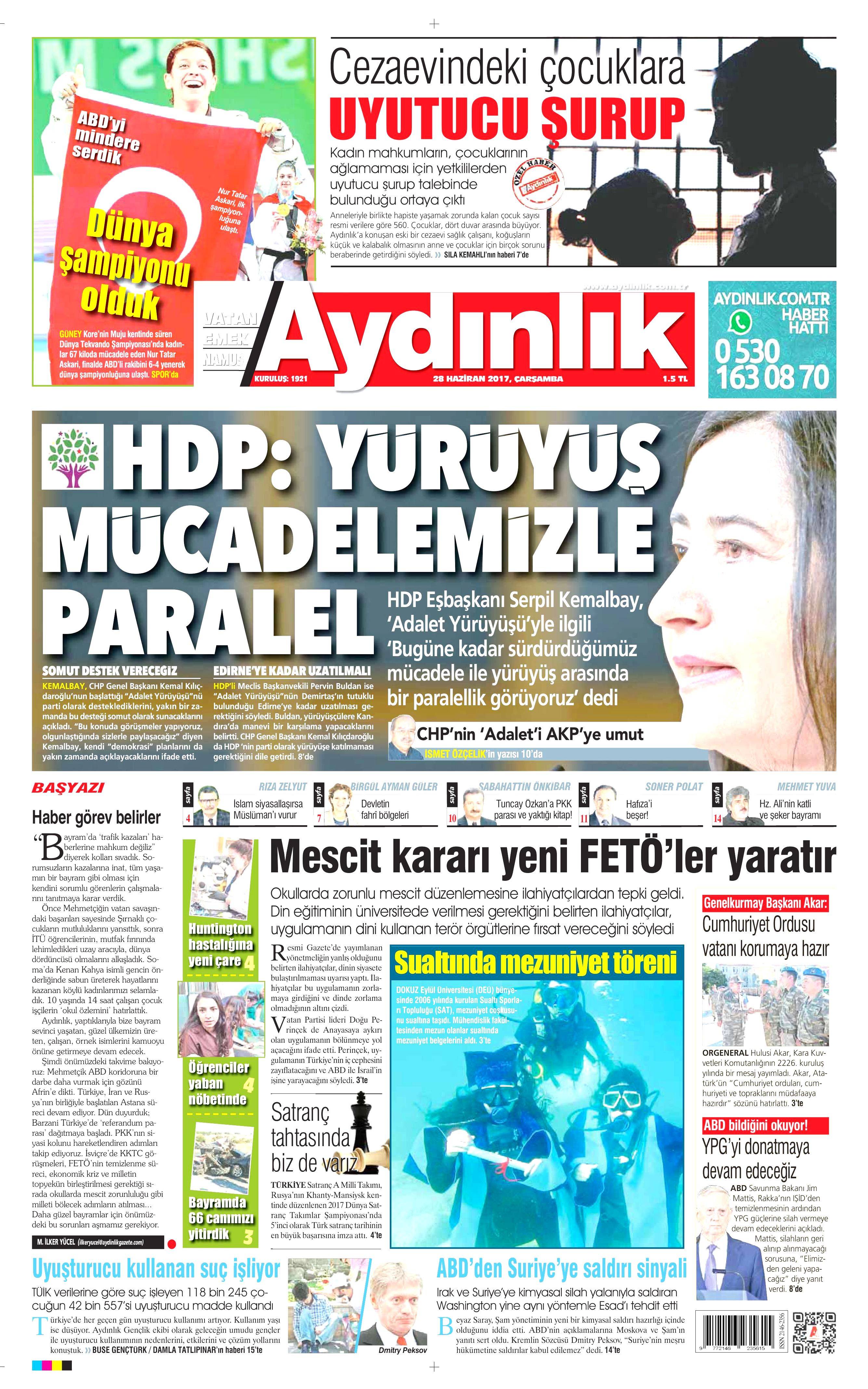 28 Haziran 2017 Çarşamba gazete manşetleri - 3