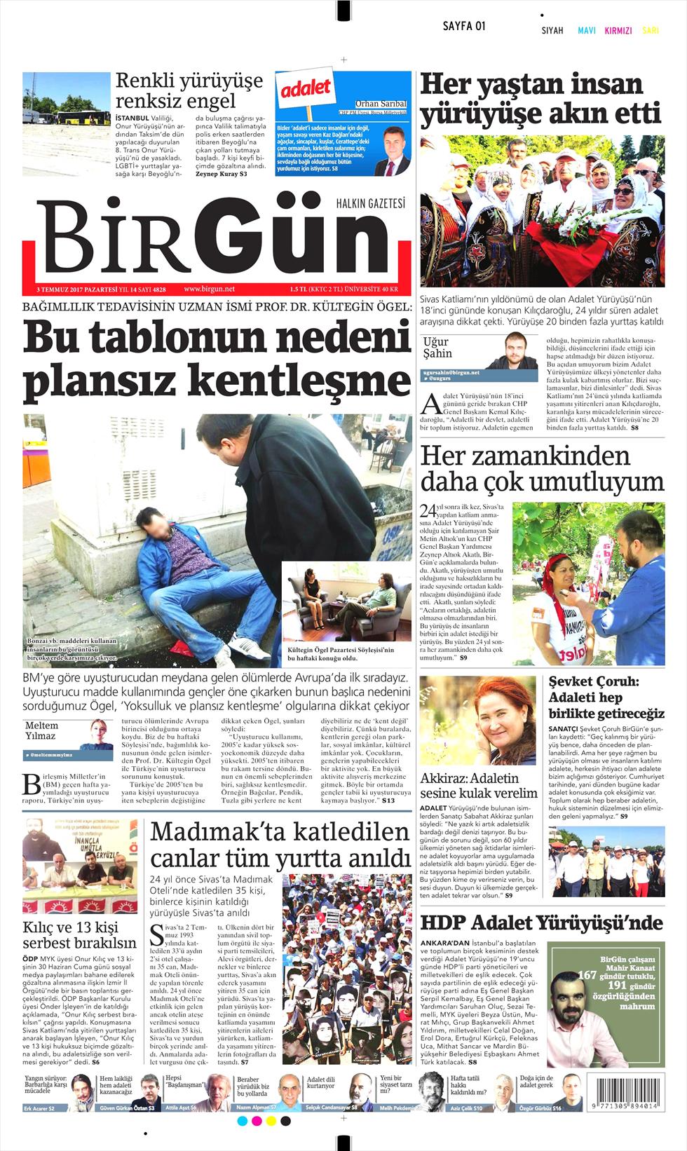 3 Temmuz 2017 Pazartesi gazete manşetleri - 4