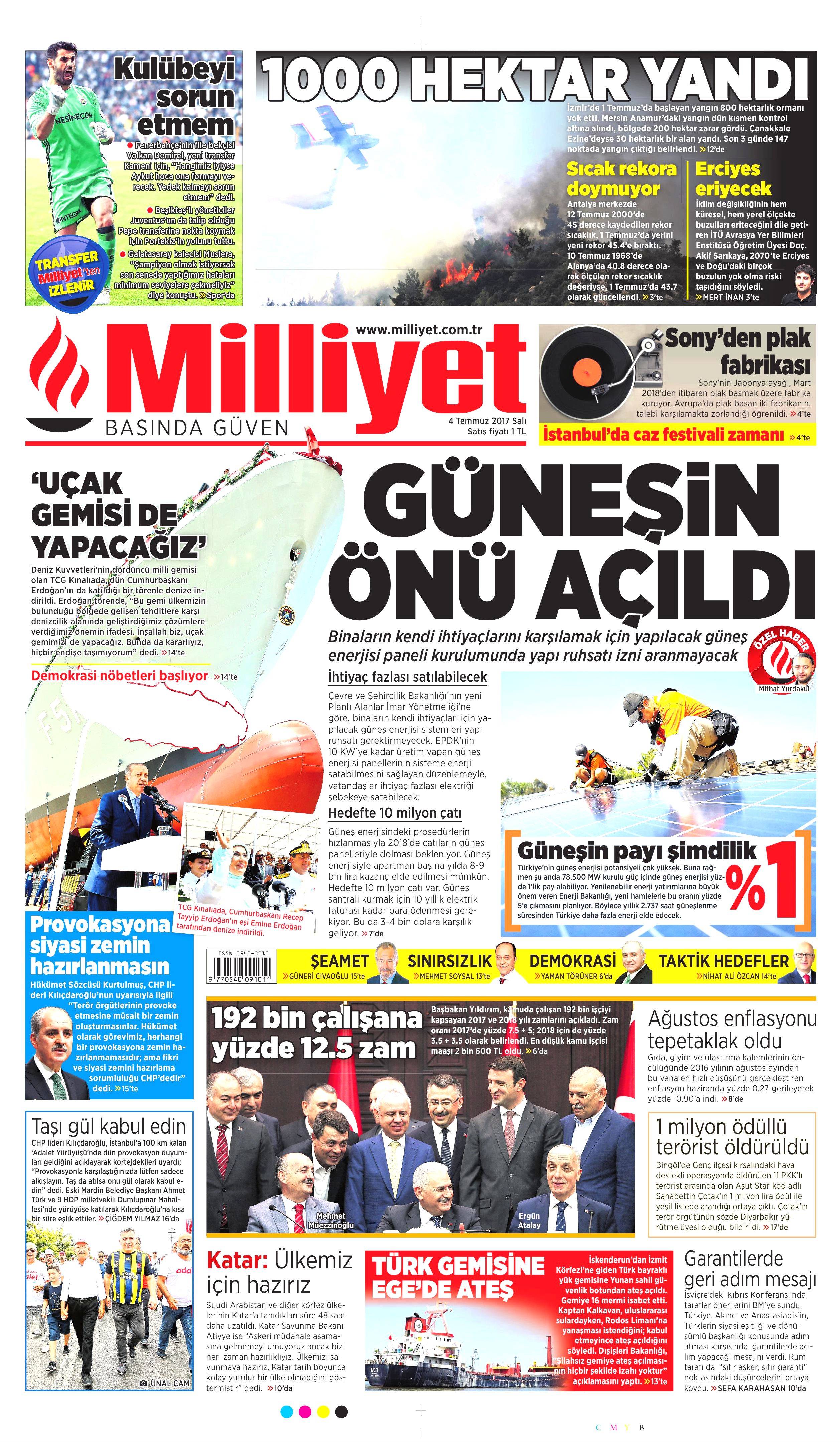 4 Temmuz 2017 Salı gazete manşetleri - 15