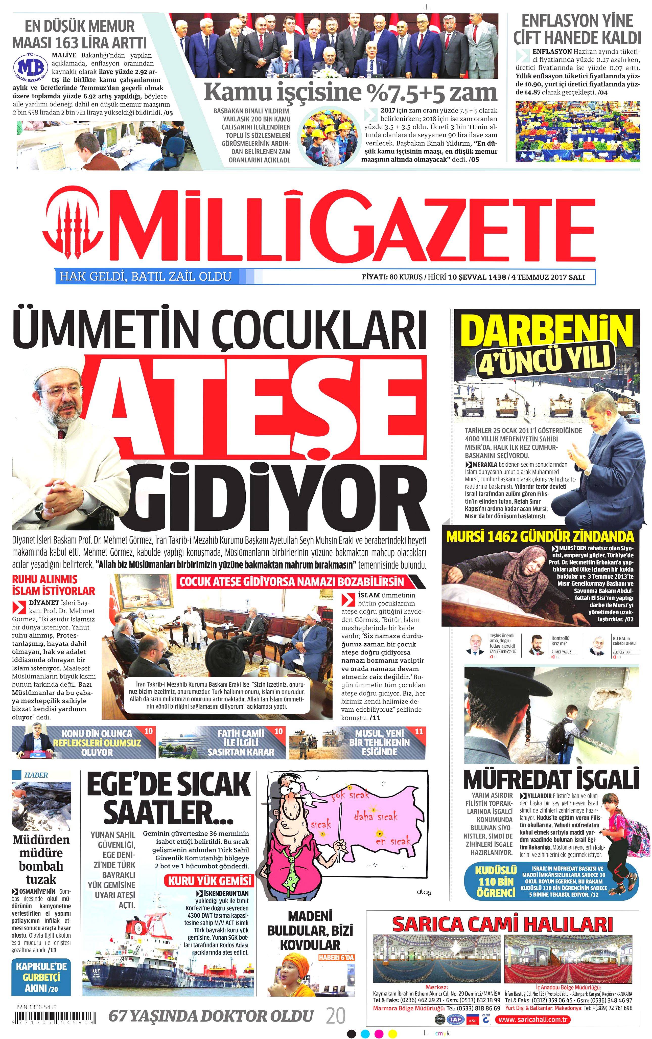 4 Temmuz 2017 Salı gazete manşetleri - 14