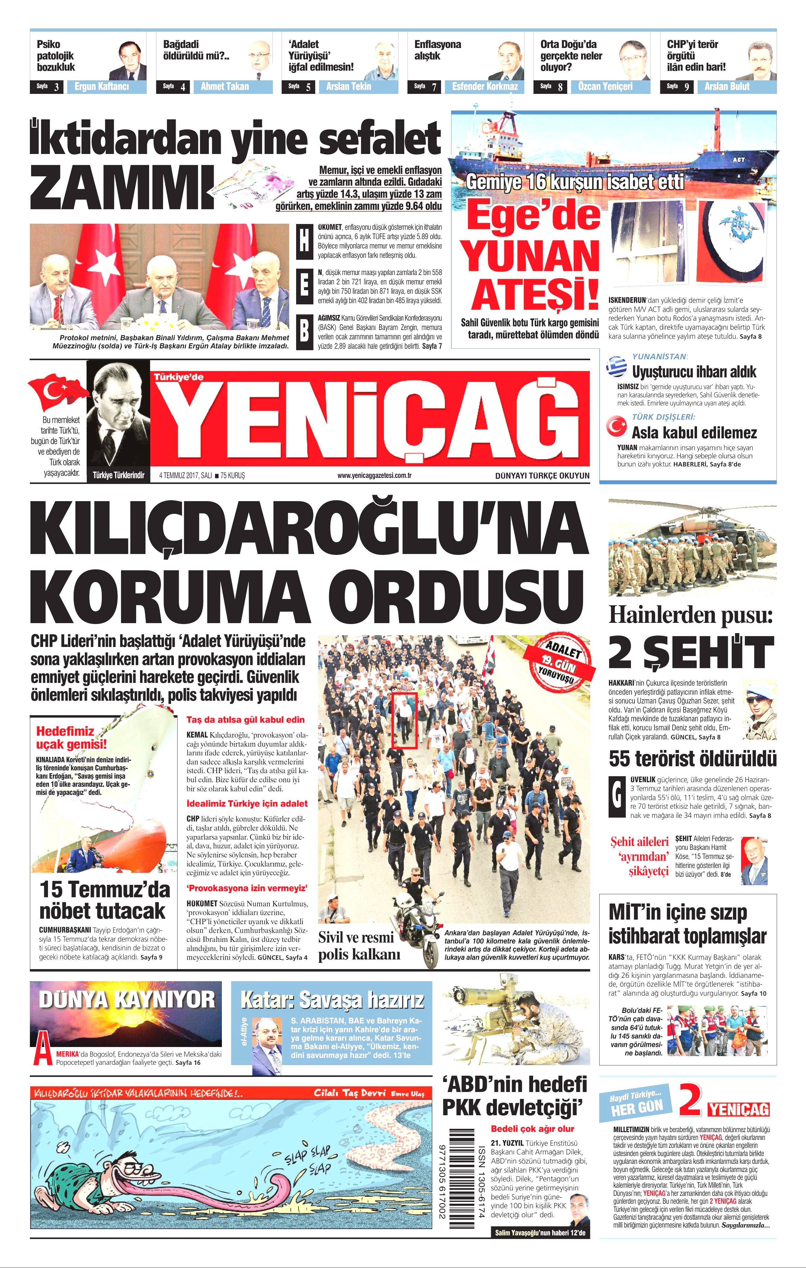4 Temmuz 2017 Salı gazete manşetleri - 26