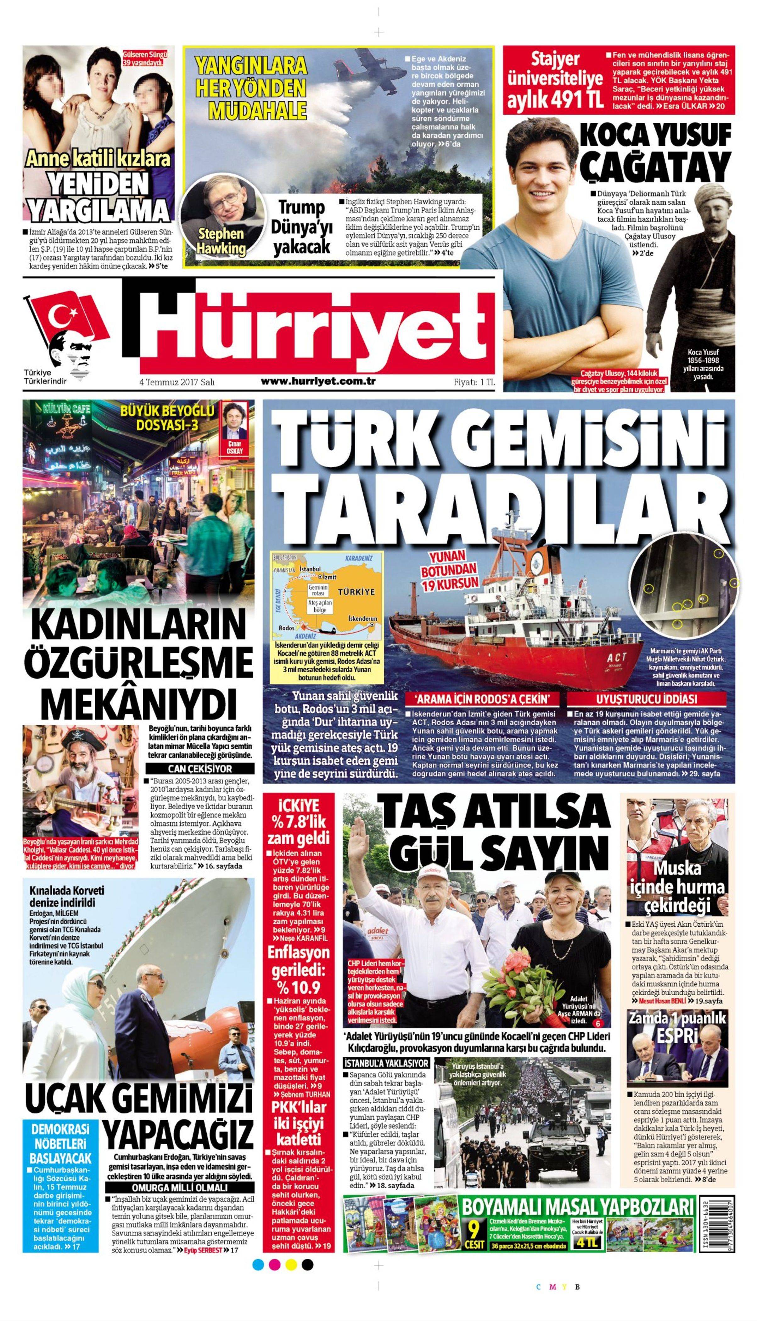 4 Temmuz 2017 Salı gazete manşetleri - 10