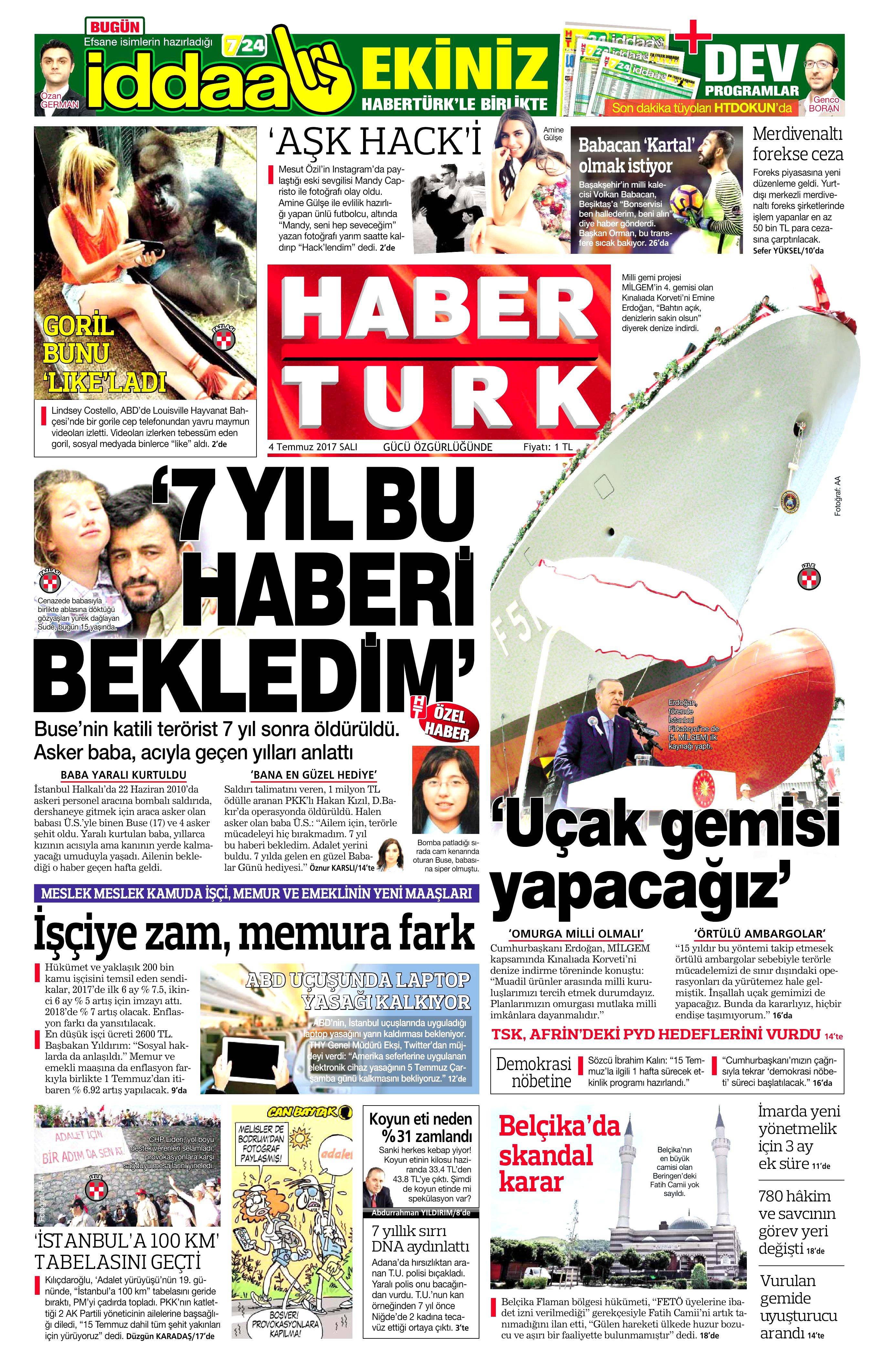 4 Temmuz 2017 Salı gazete manşetleri - 9