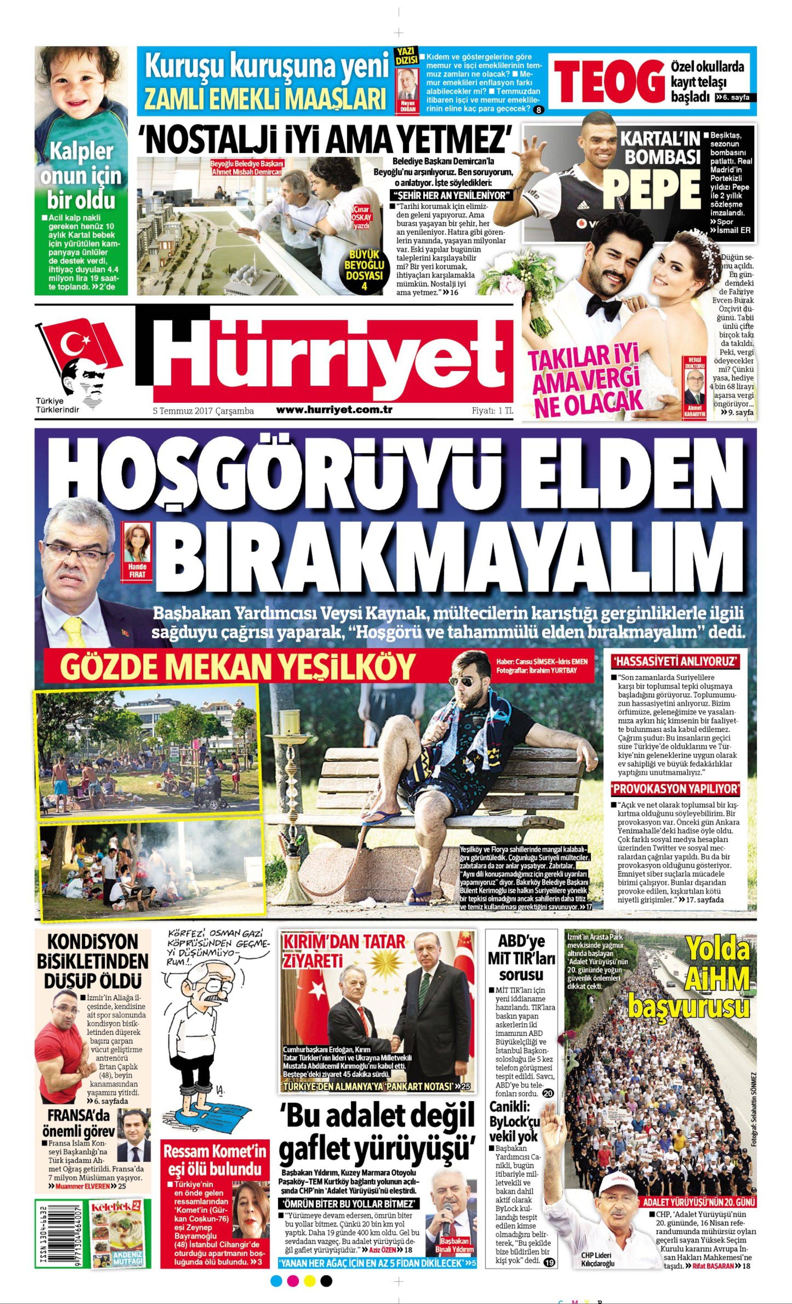 5 Temmuz 2017 Çarşamba gazete manşetleri - 6