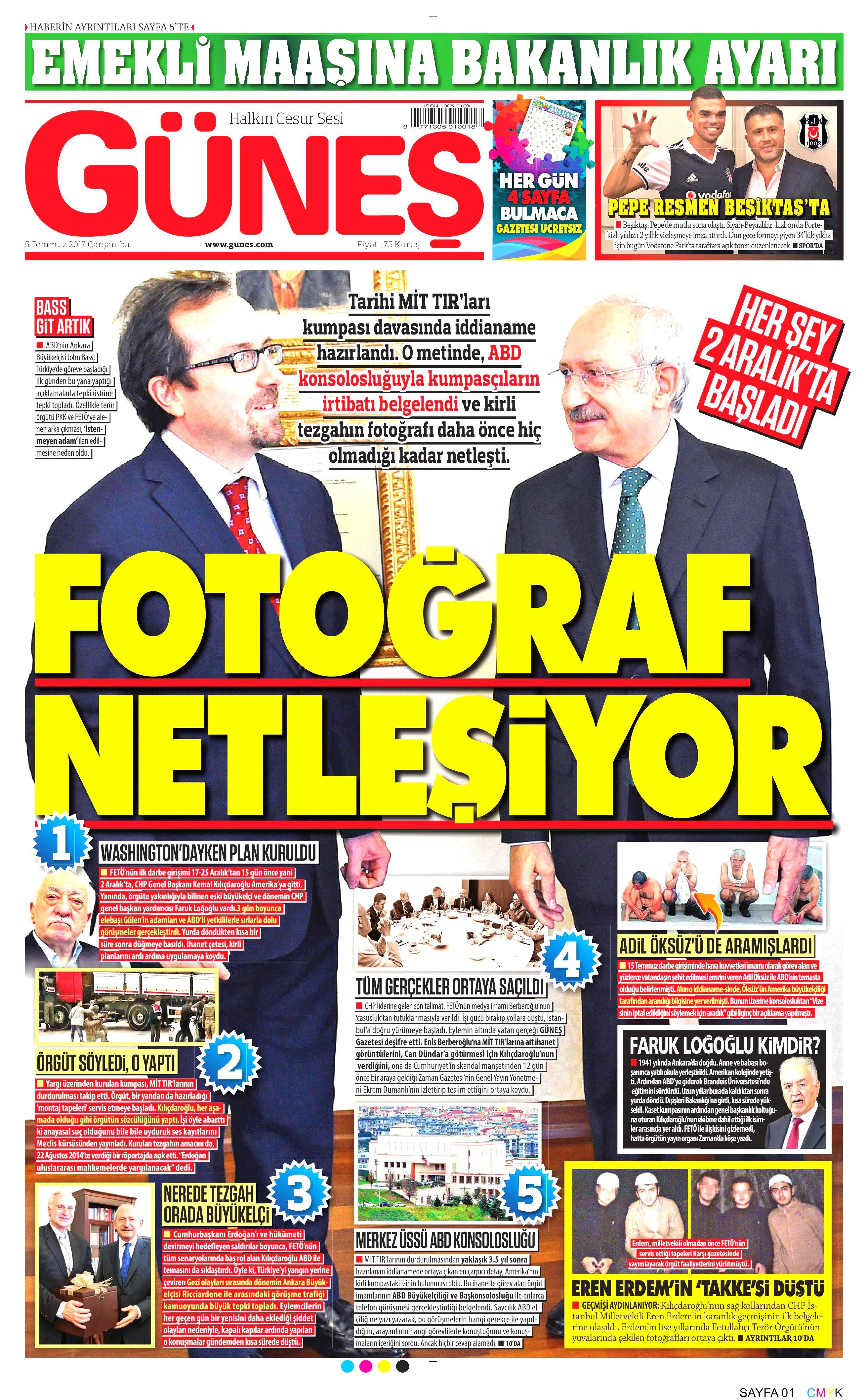 5 Temmuz 2017 Çarşamba gazete manşetleri - 4