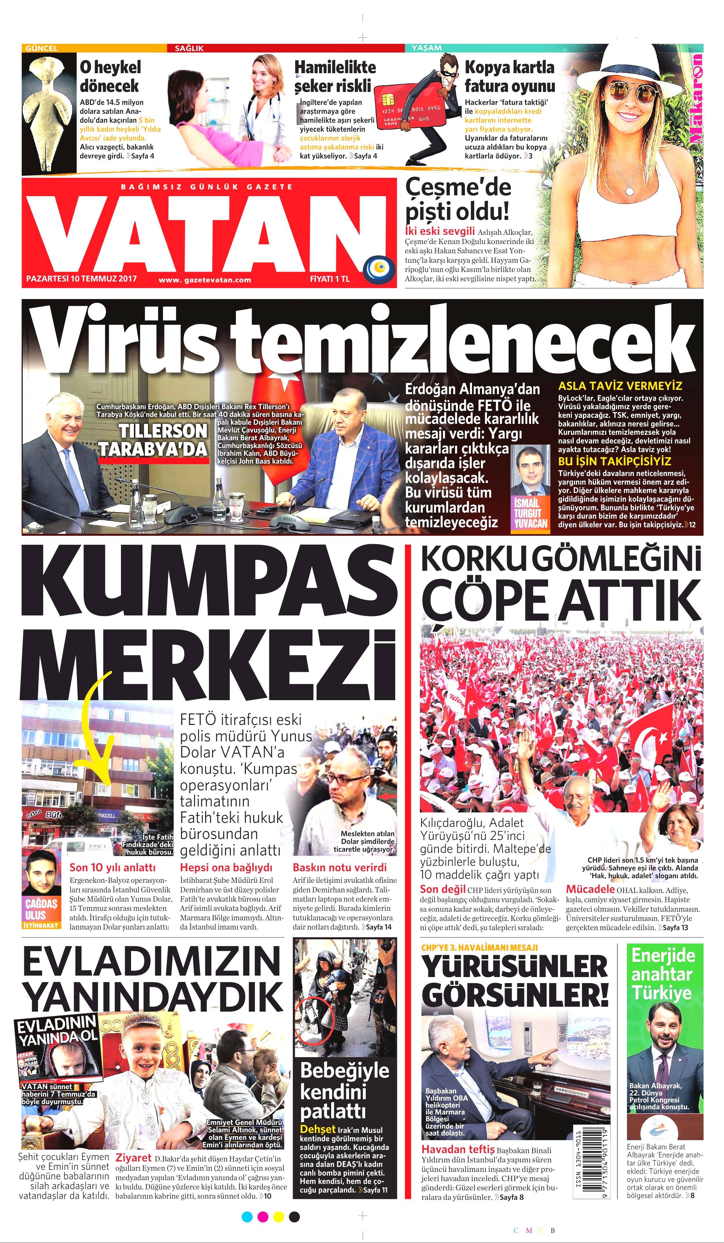 10 Temmuz 2017 Pazartesi gazete manşetleri - 18